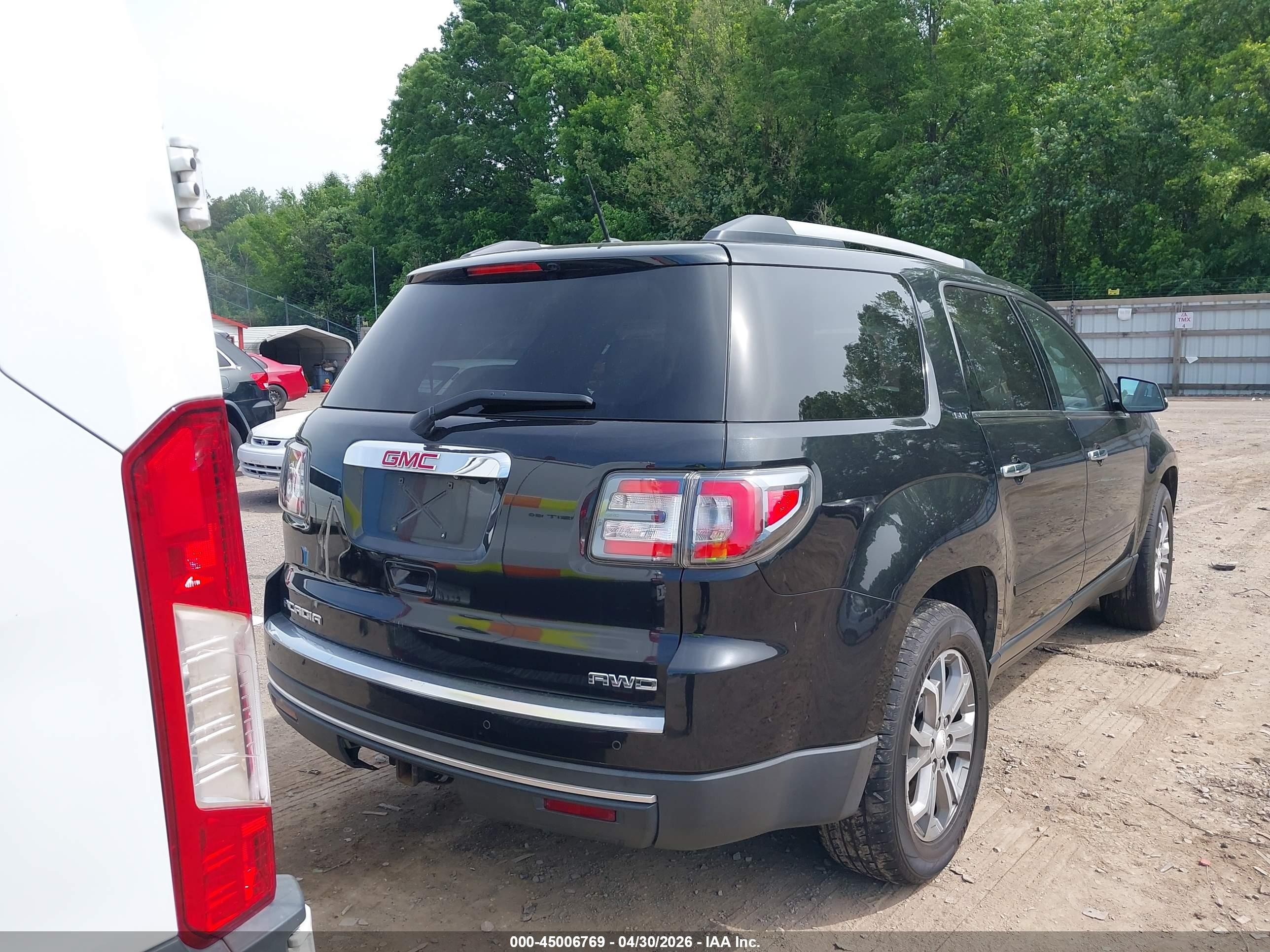 2015 Gmc Acadia Slt-1 Black vin: 1GKKVRKDXFJ202236