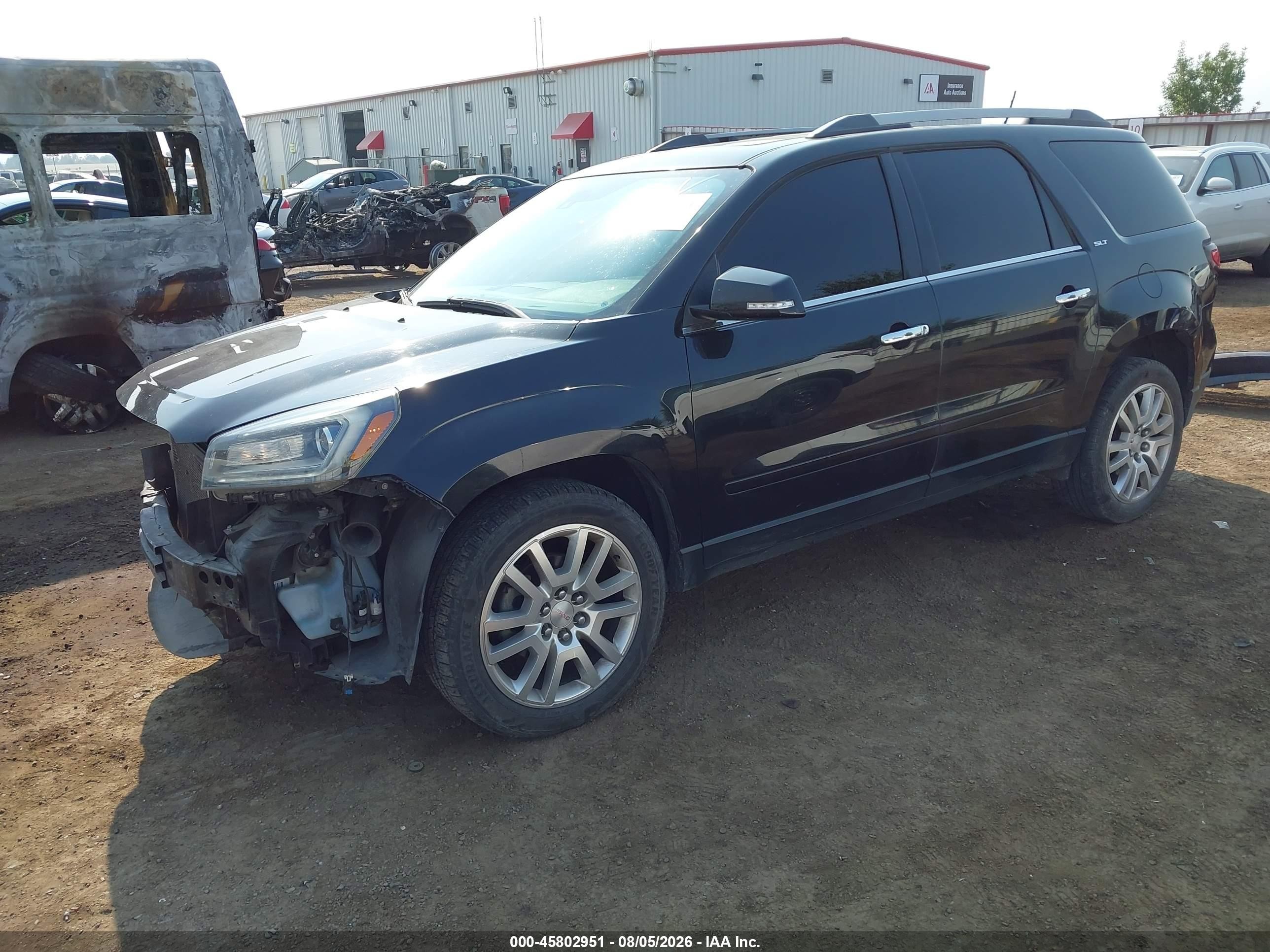 2015 Gmc Acadia Slt Black vin: 1GKKVRKDXFJ274652