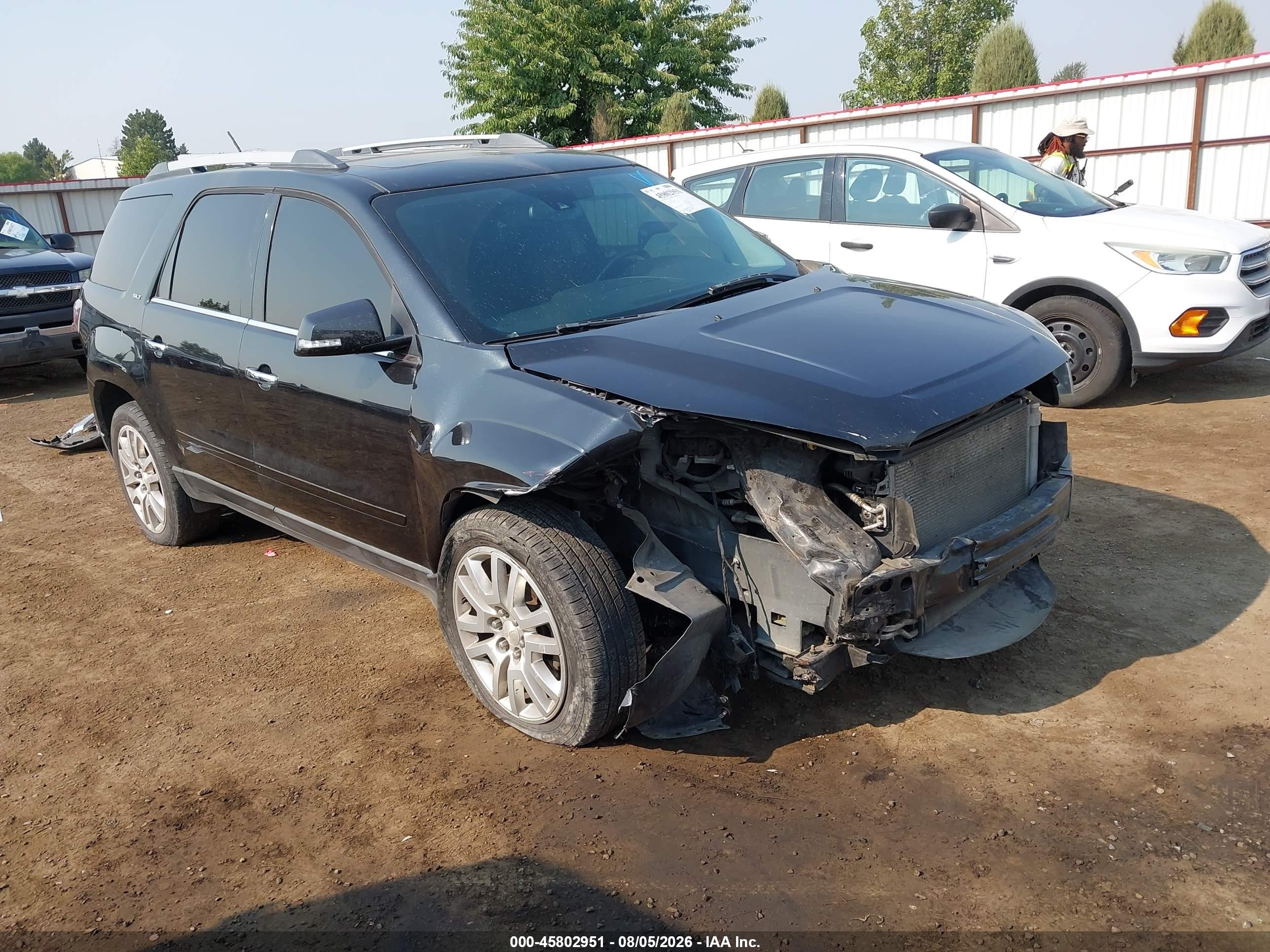 2015 Gmc Acadia Slt Black vin: 1GKKVRKDXFJ274652