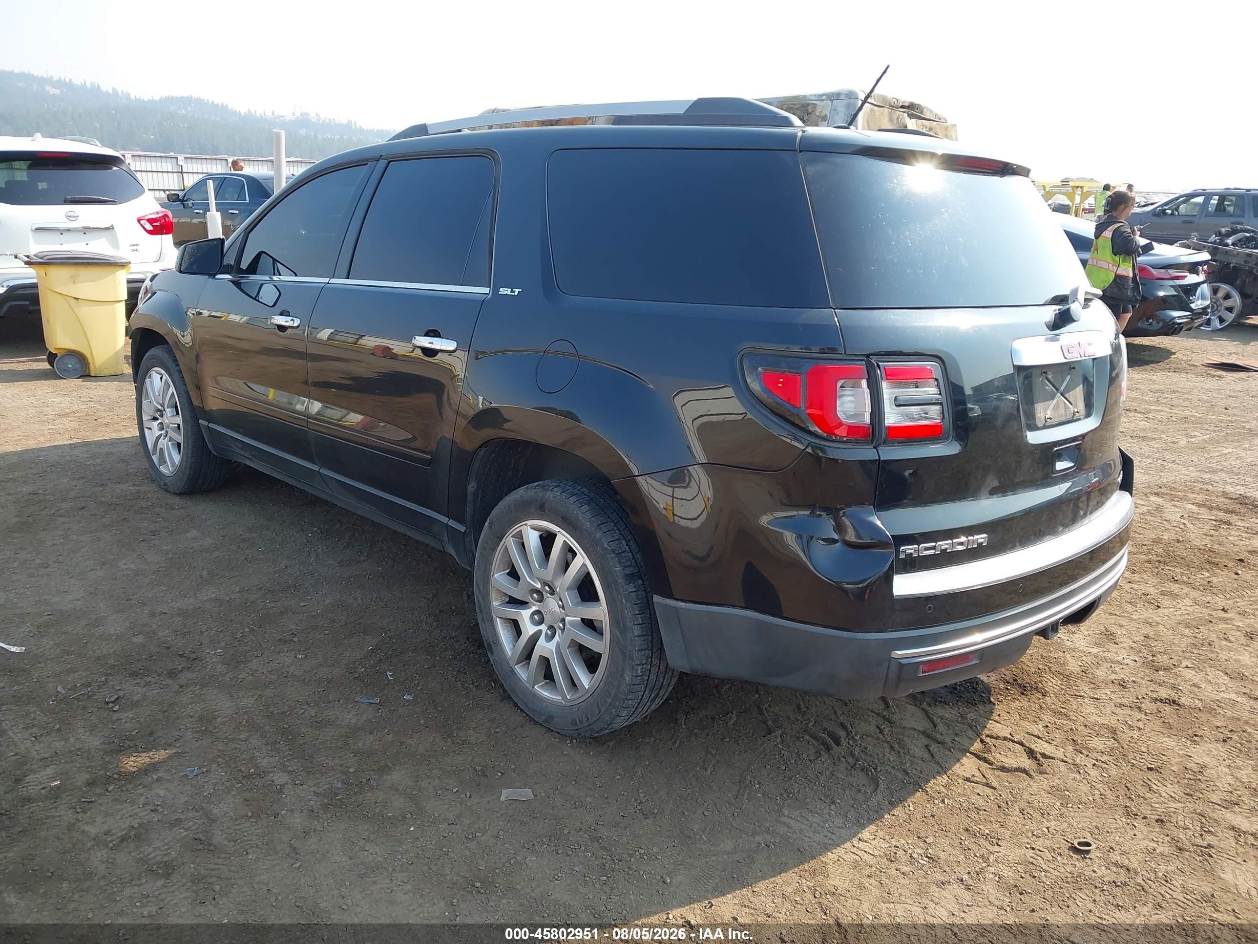 2015 Gmc Acadia Slt Black vin: 1GKKVRKDXFJ274652