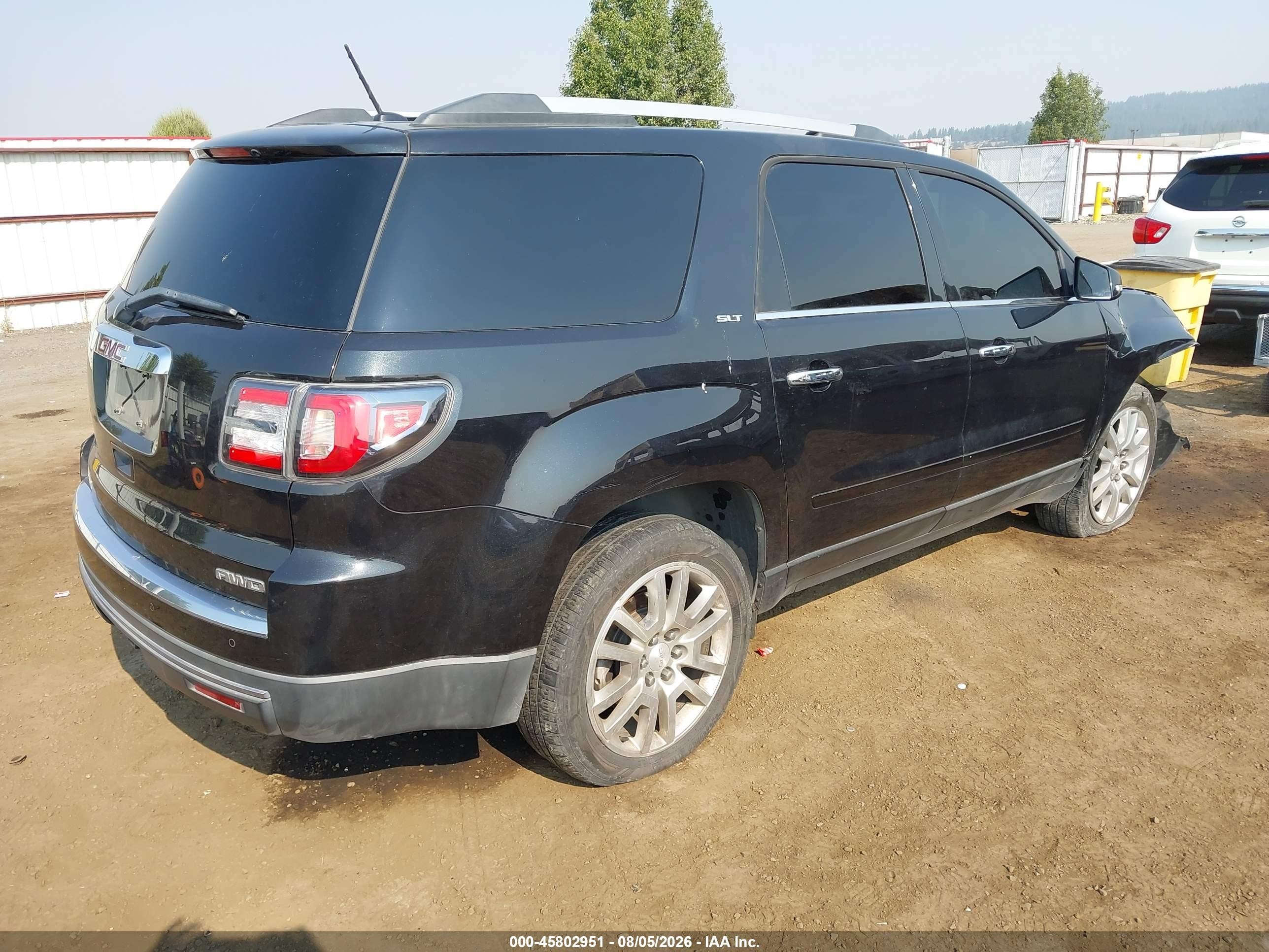 2015 Gmc Acadia Slt Black vin: 1GKKVRKDXFJ274652