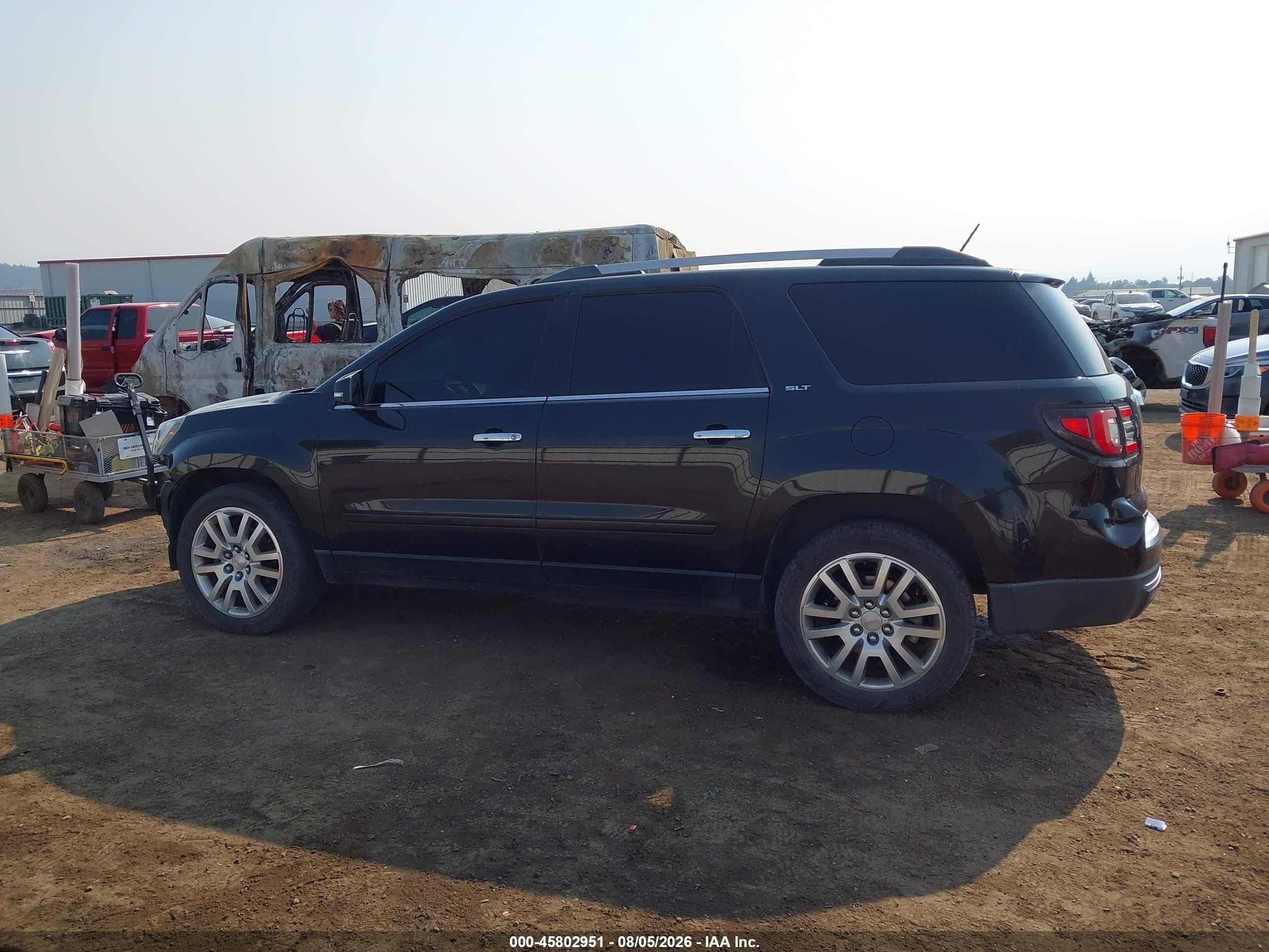 2015 Gmc Acadia Slt Black vin: 1GKKVRKDXFJ274652