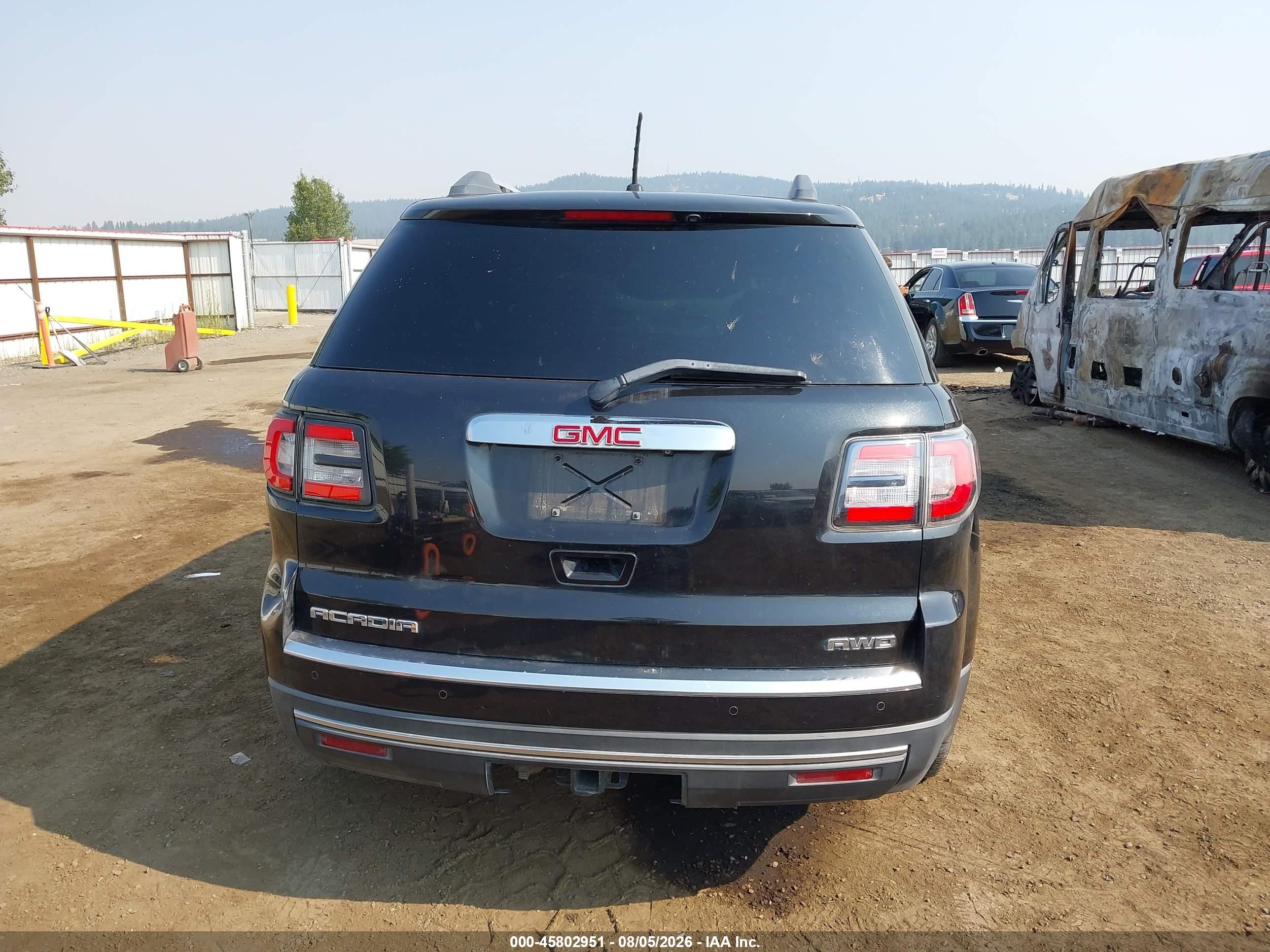 2015 Gmc Acadia Slt Black vin: 1GKKVRKDXFJ274652