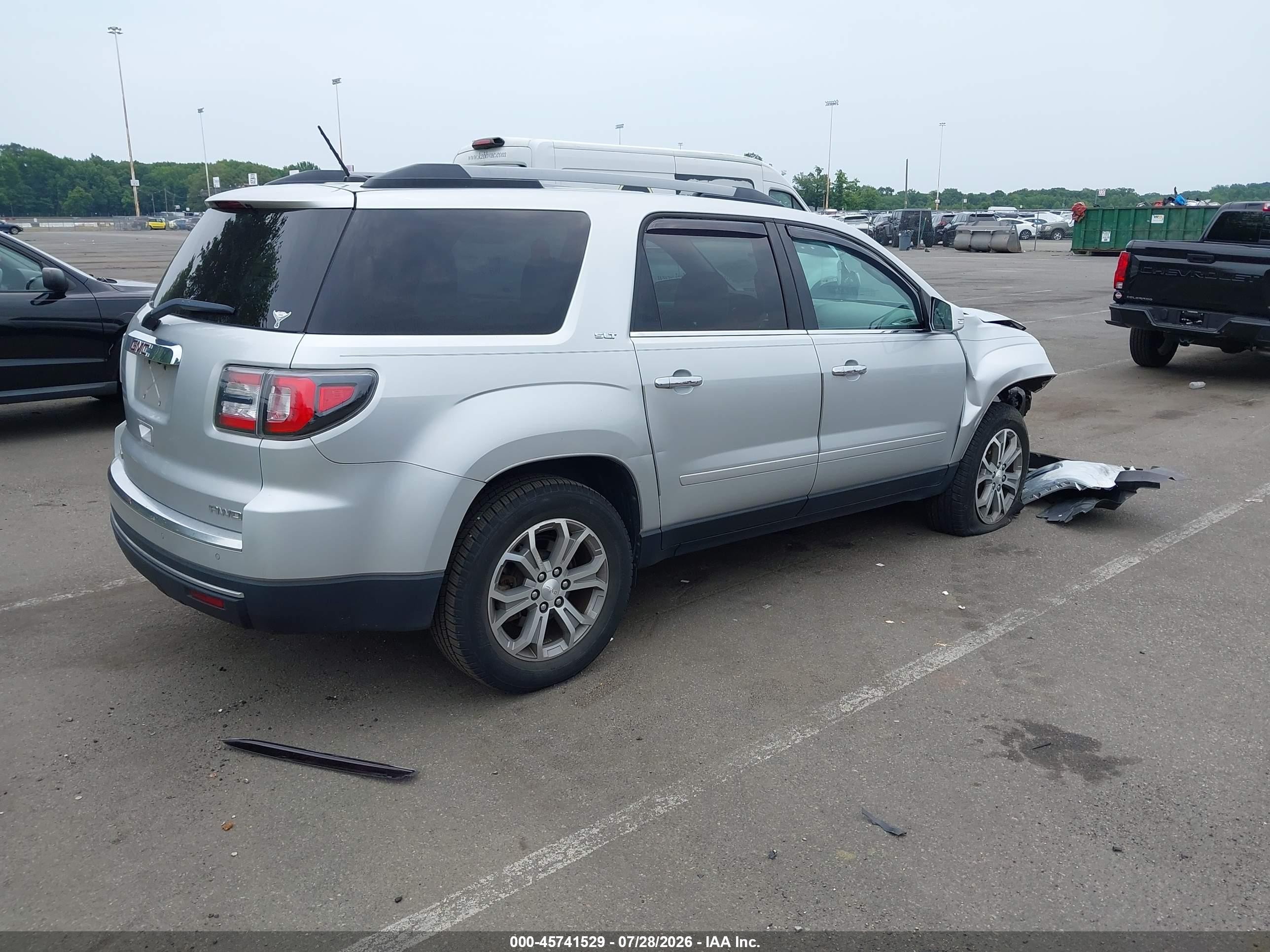 2015 Gmc Acadia Slt Gray vin: 1GKKVRKDXFJ279656