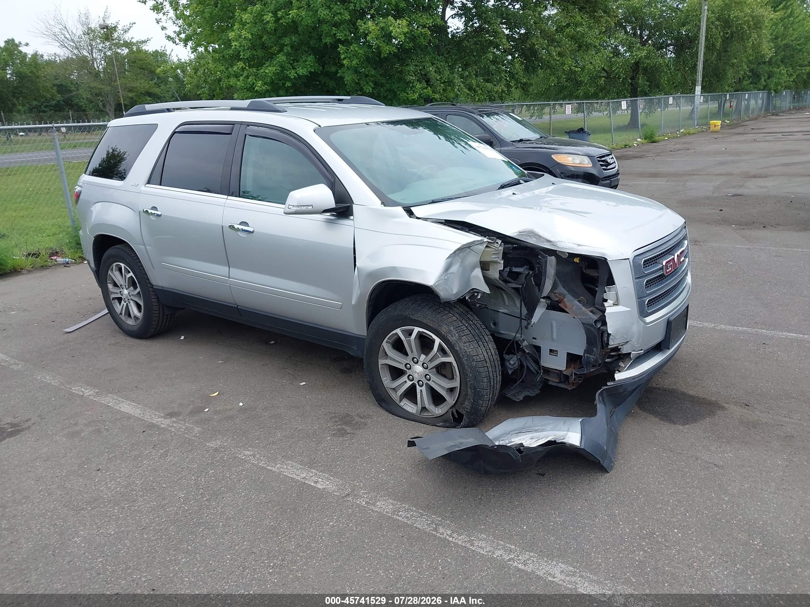 2015 Gmc Acadia Slt Gray vin: 1GKKVRKDXFJ279656
