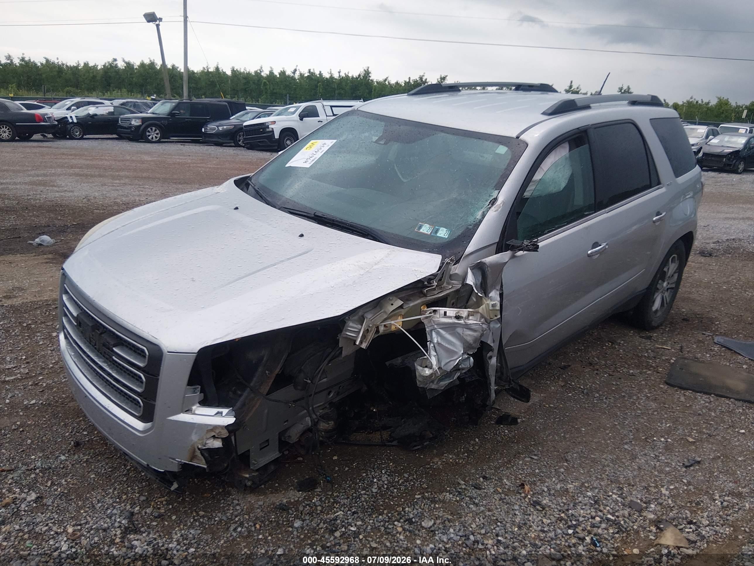 2015 Gmc Acadia Slt Silver vin: 1GKKVRKDXFJ292603