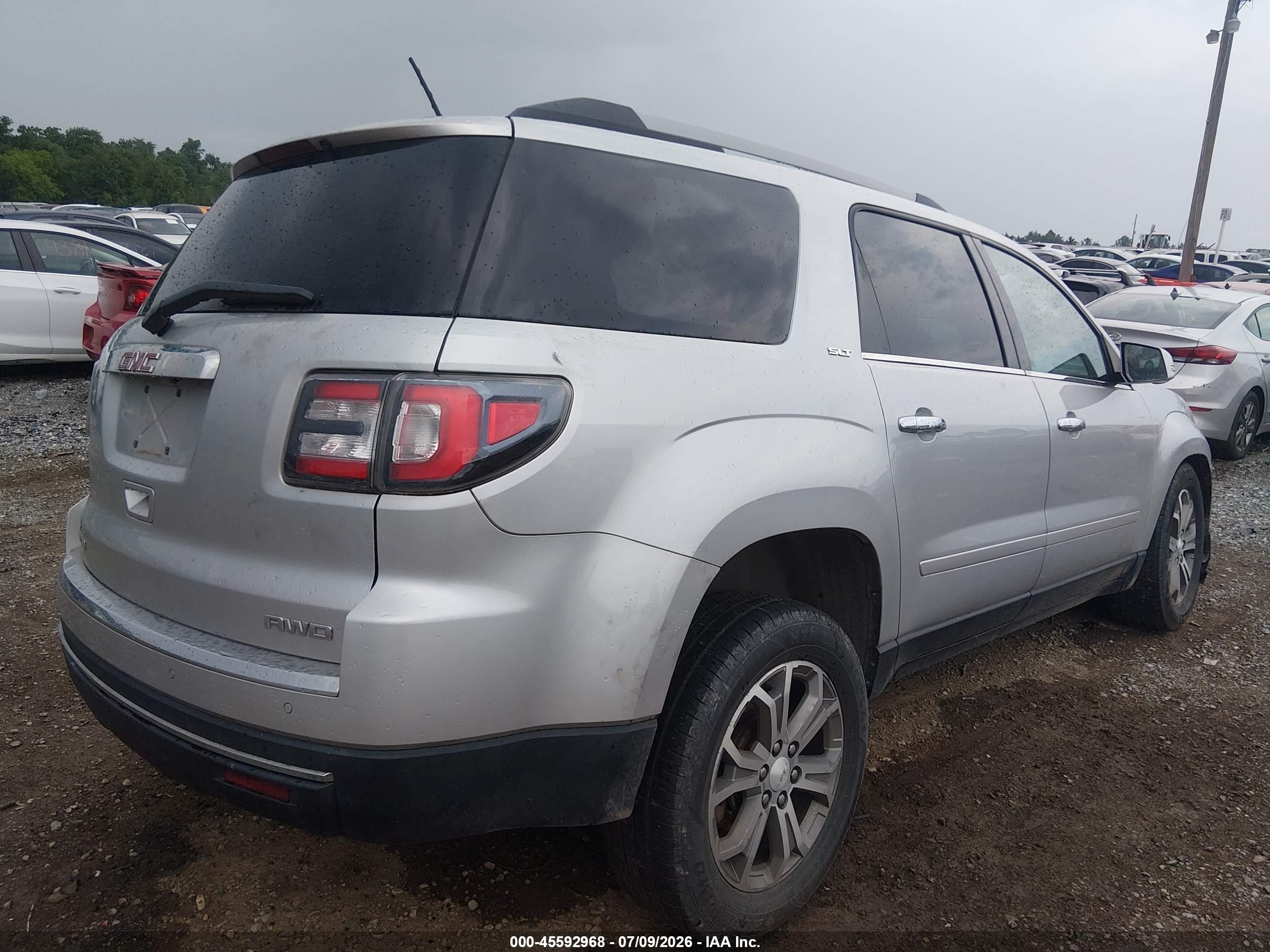 2015 Gmc Acadia Slt Silver vin: 1GKKVRKDXFJ292603
