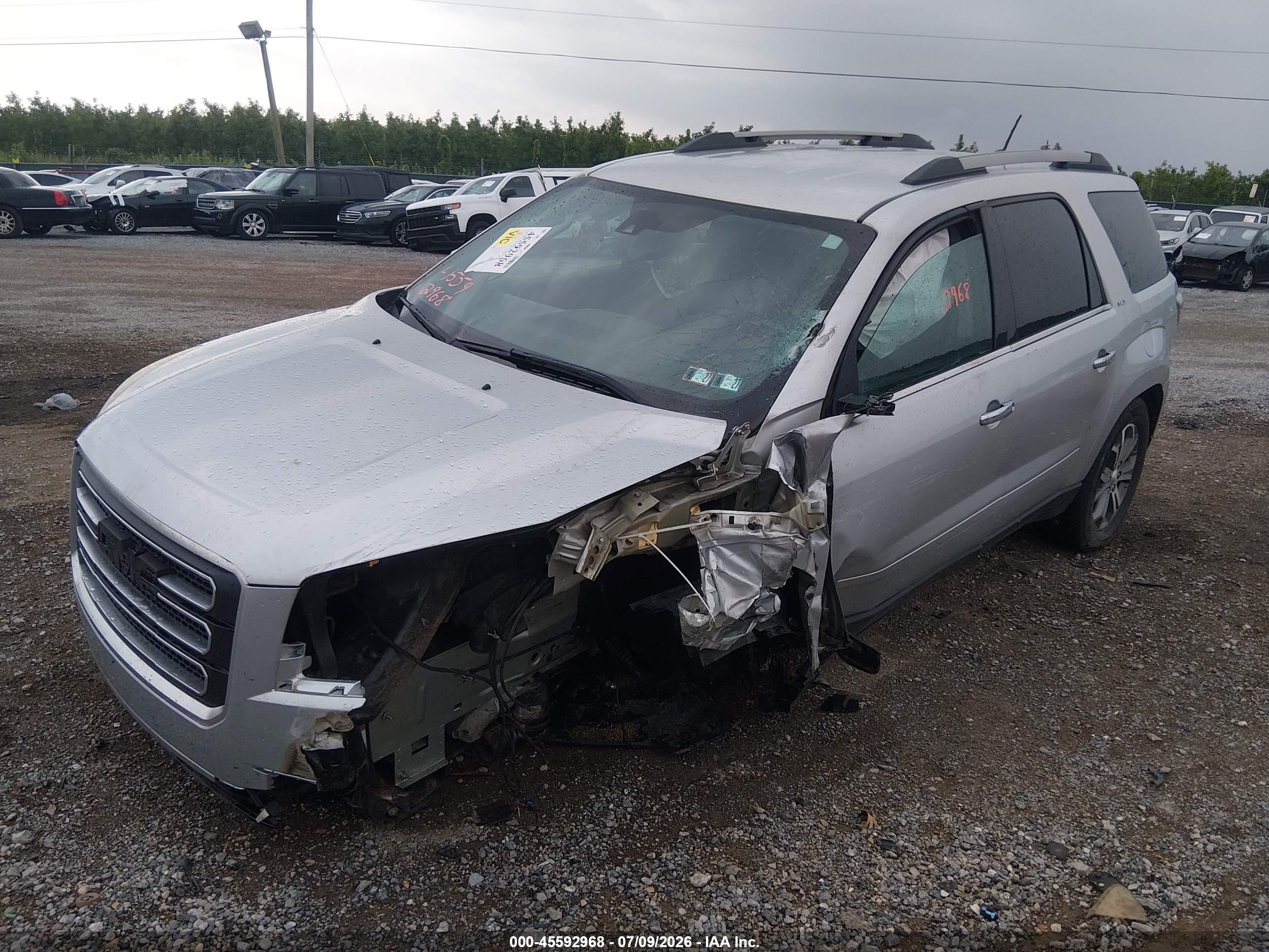 2015 Gmc Acadia Slt Silver vin: 1GKKVRKDXFJ292603