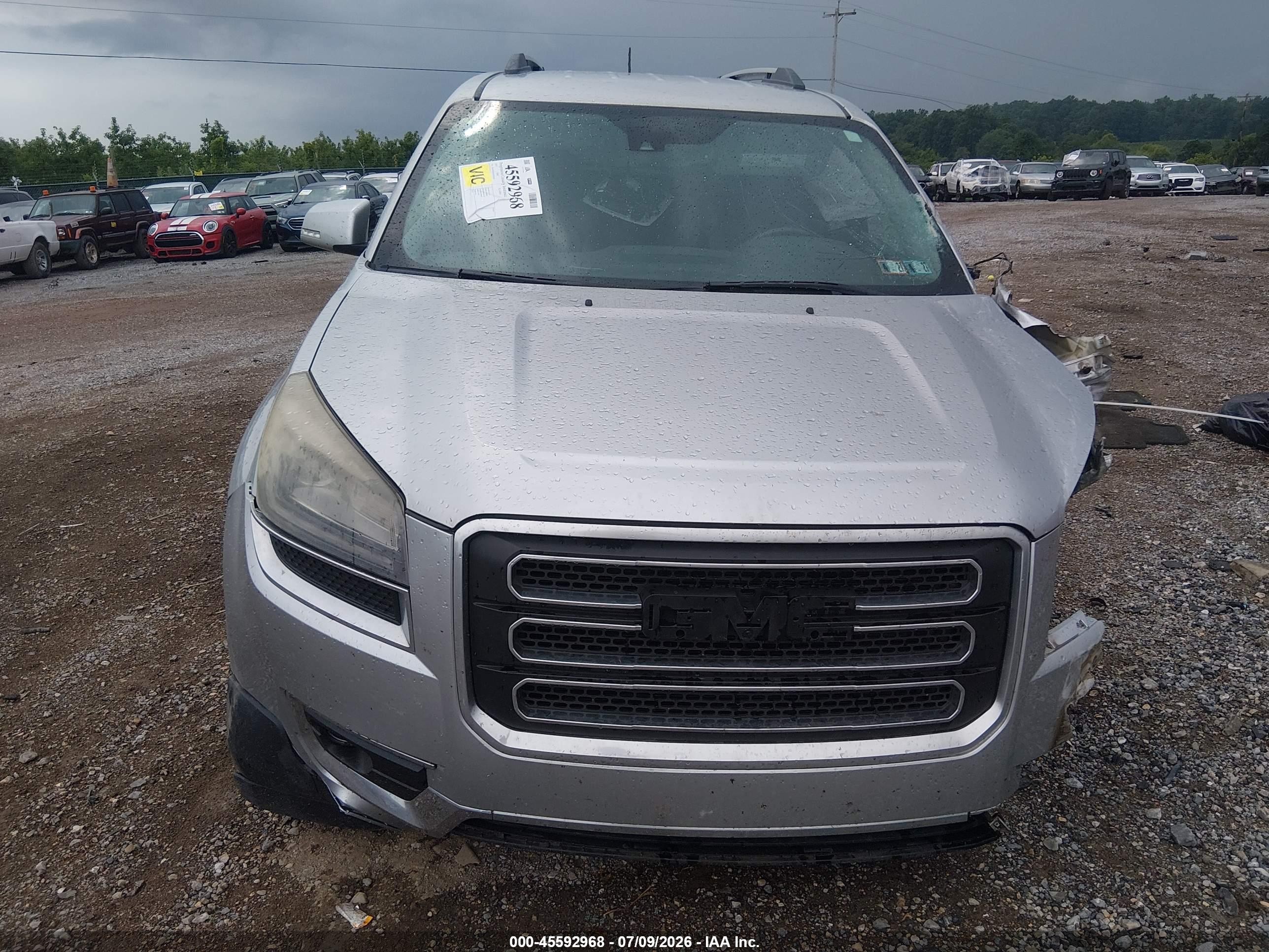 2015 Gmc Acadia Slt Silver vin: 1GKKVRKDXFJ292603