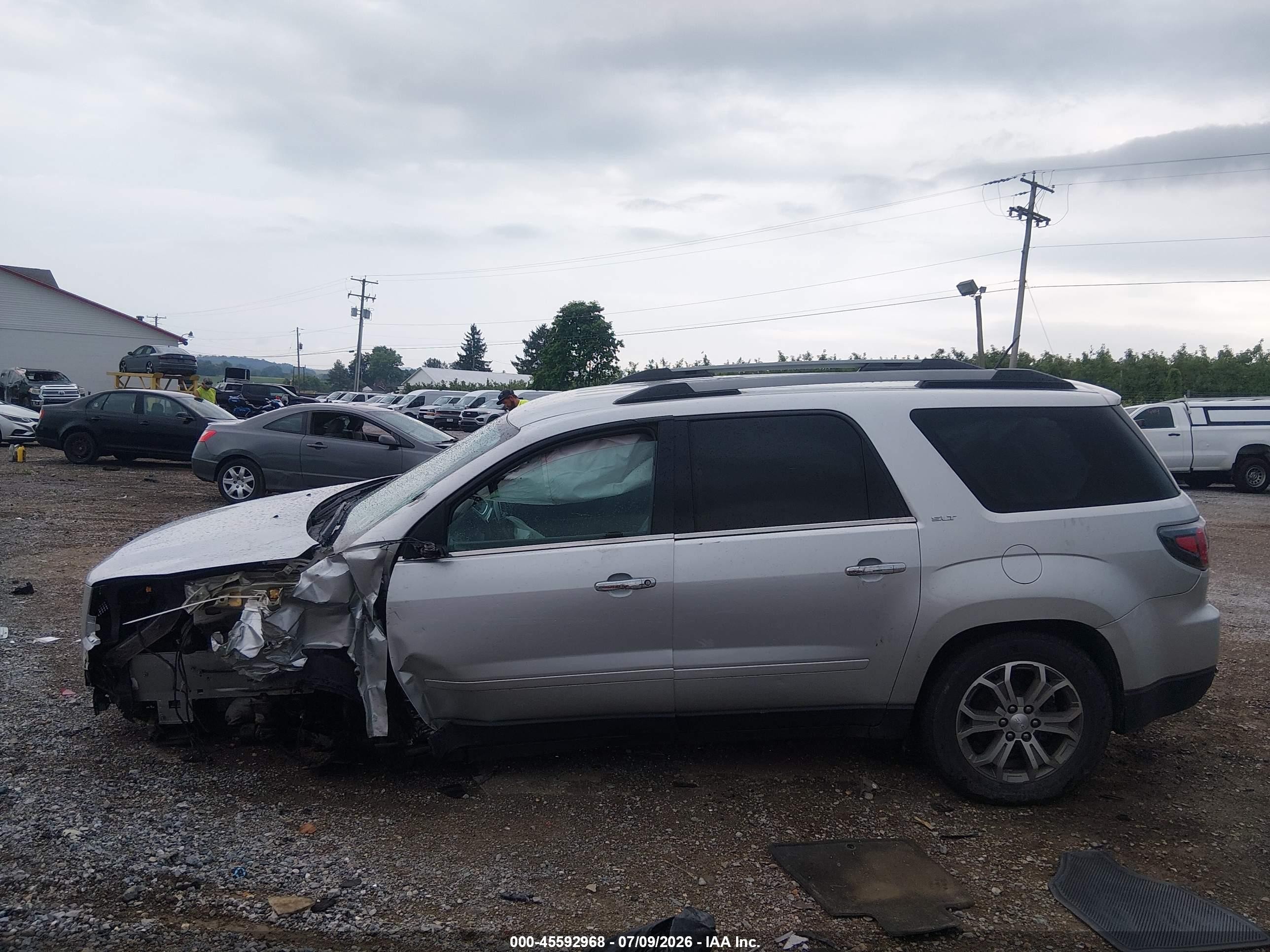 2015 Gmc Acadia Slt Silver vin: 1GKKVRKDXFJ292603