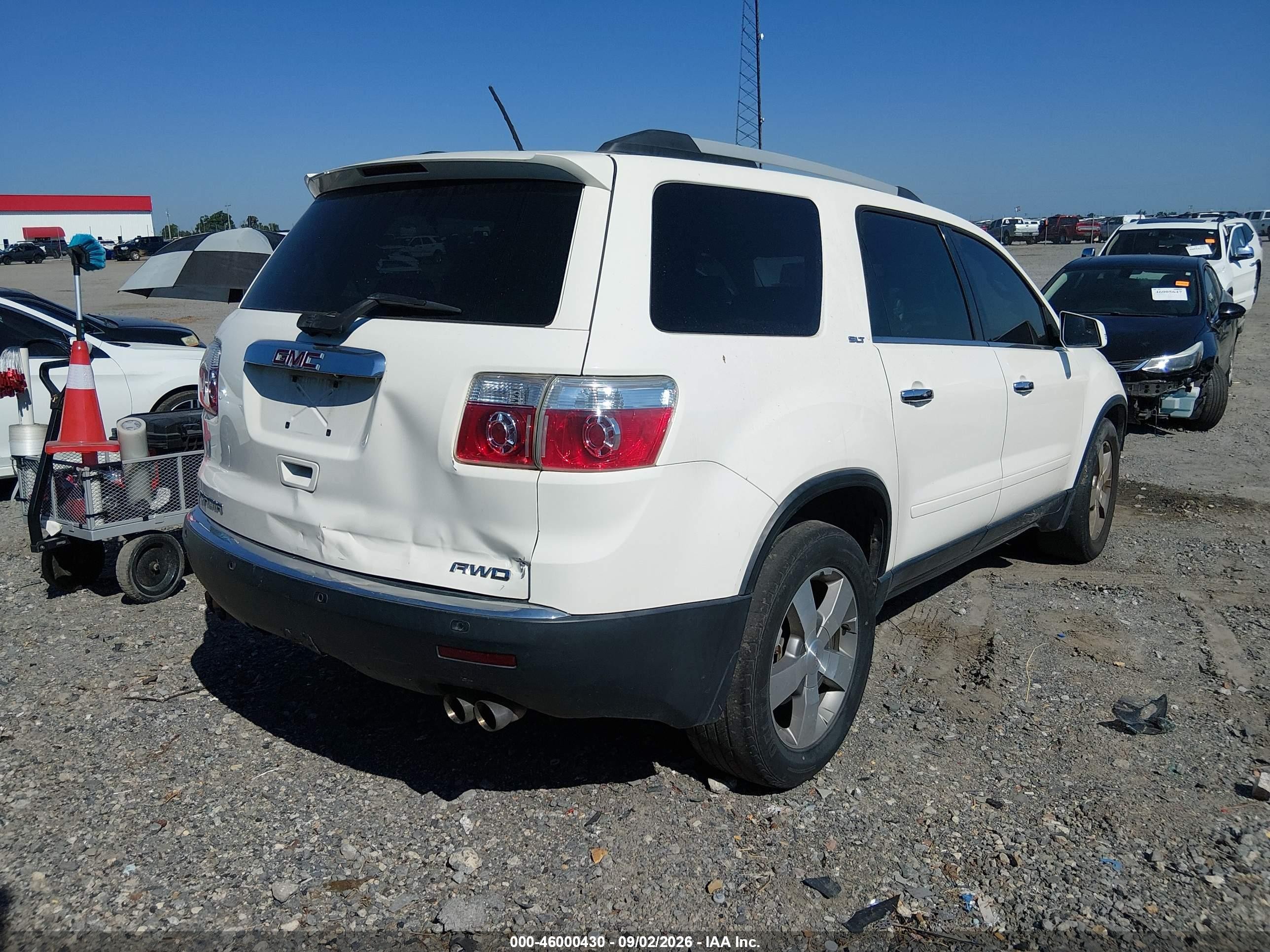 2012 Gmc Acadia Slt-2 Белый vin: 1GKKVSED0CJ227239