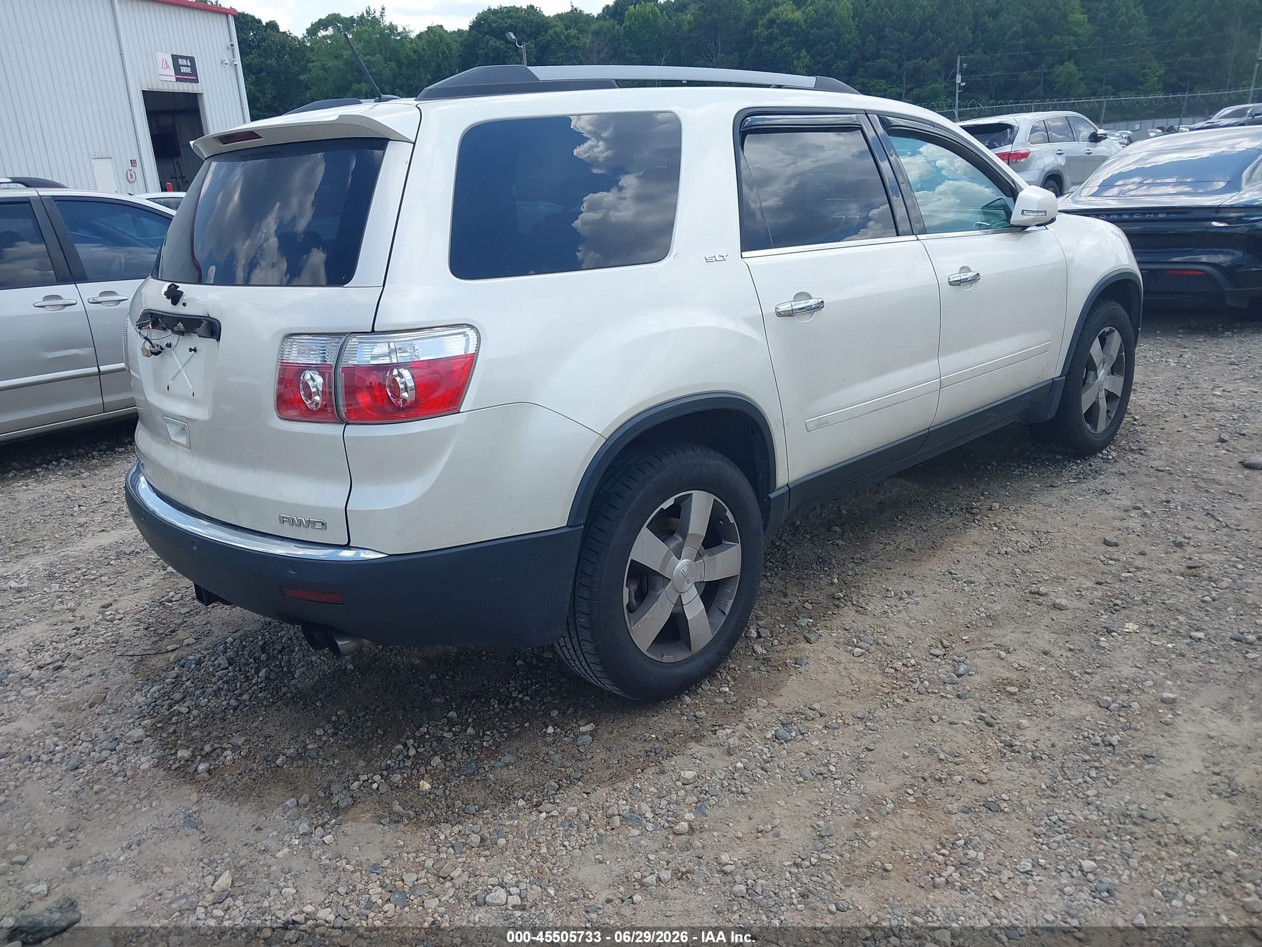 2011 Gmc Acadia Slt-2 White vin: 1GKKVSED3BJ243787