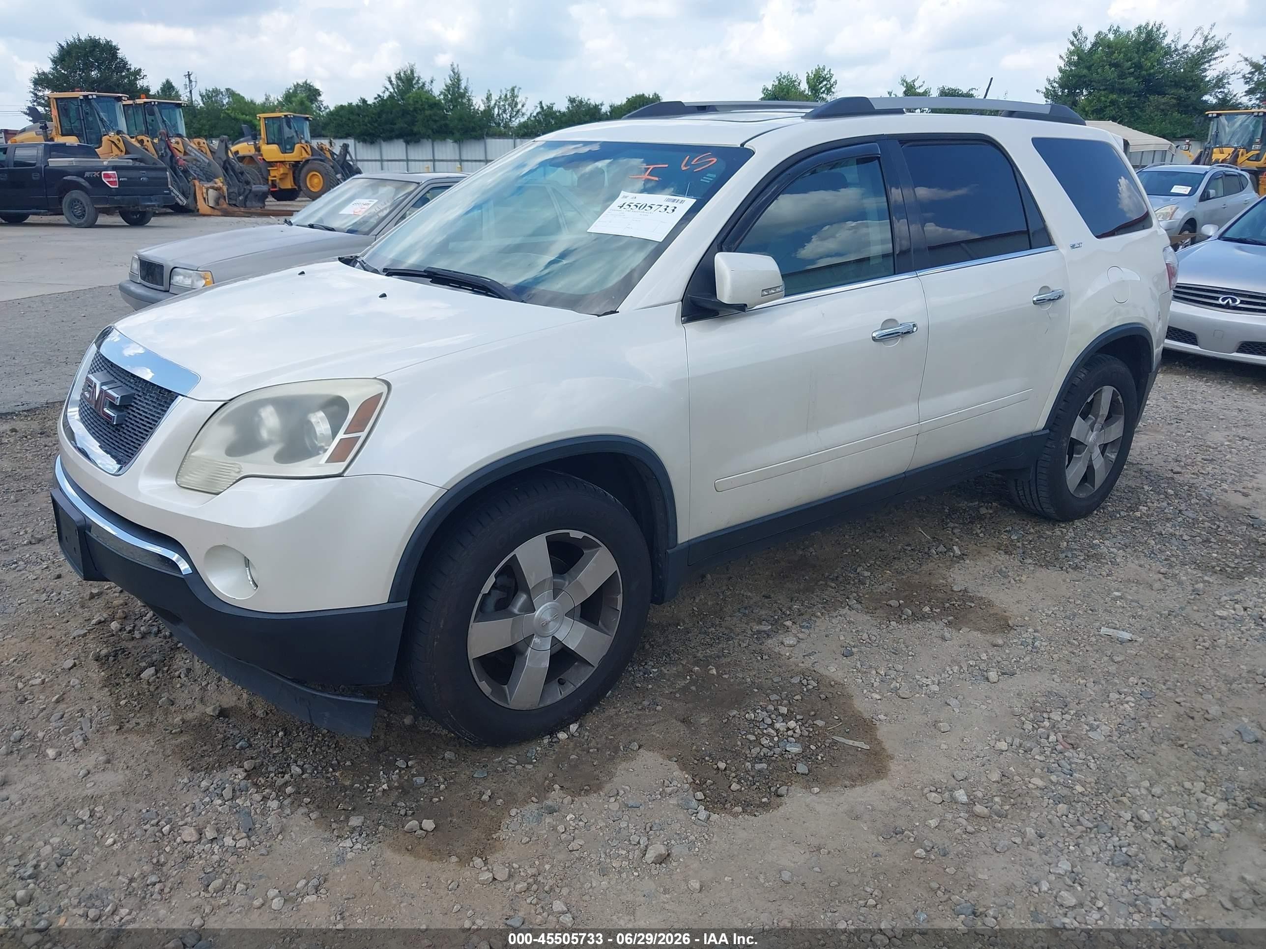 2011 Gmc Acadia Slt-2 White vin: 1GKKVSED3BJ243787