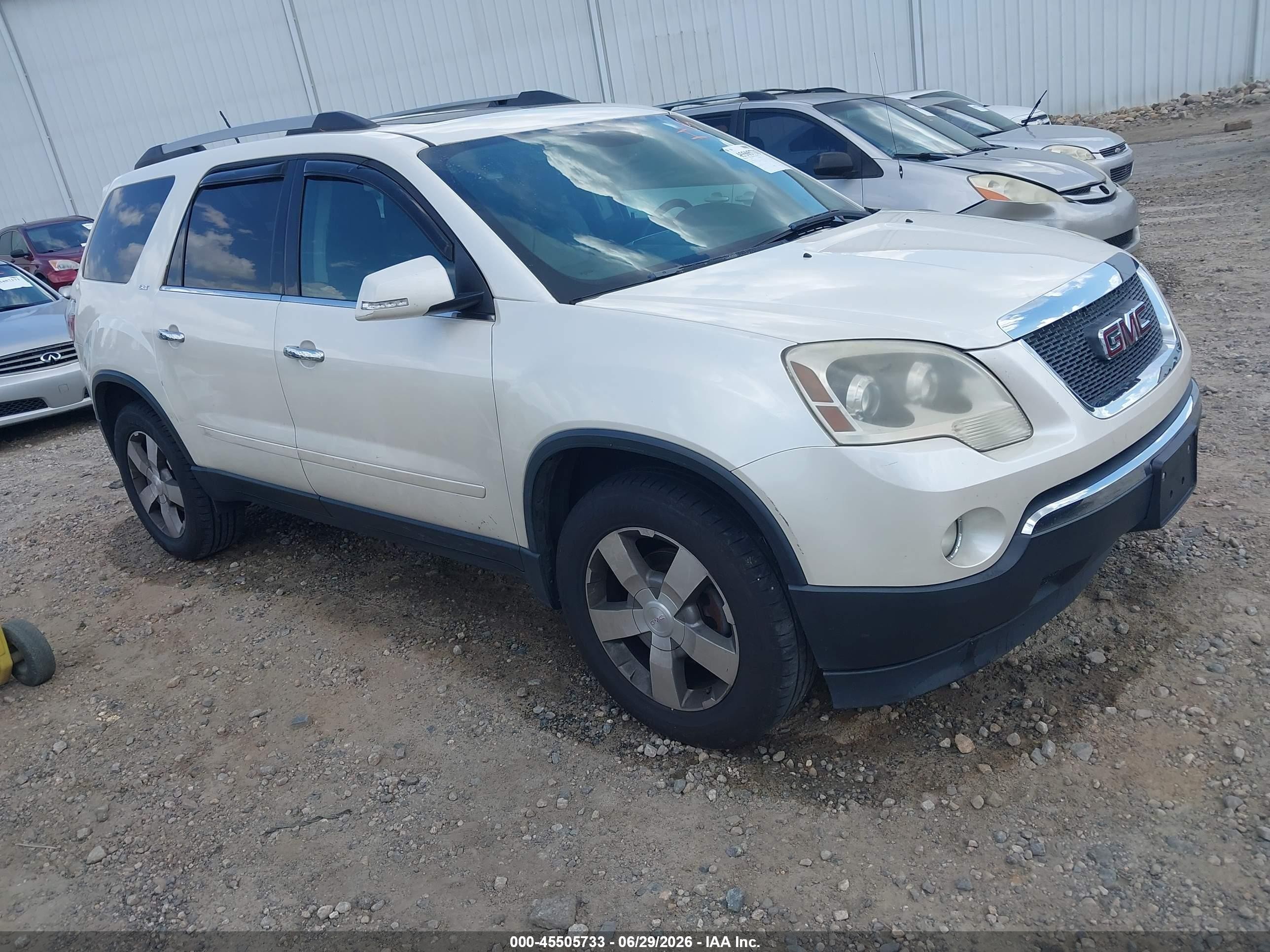 2011 Gmc Acadia Slt-2 White vin: 1GKKVSED3BJ243787