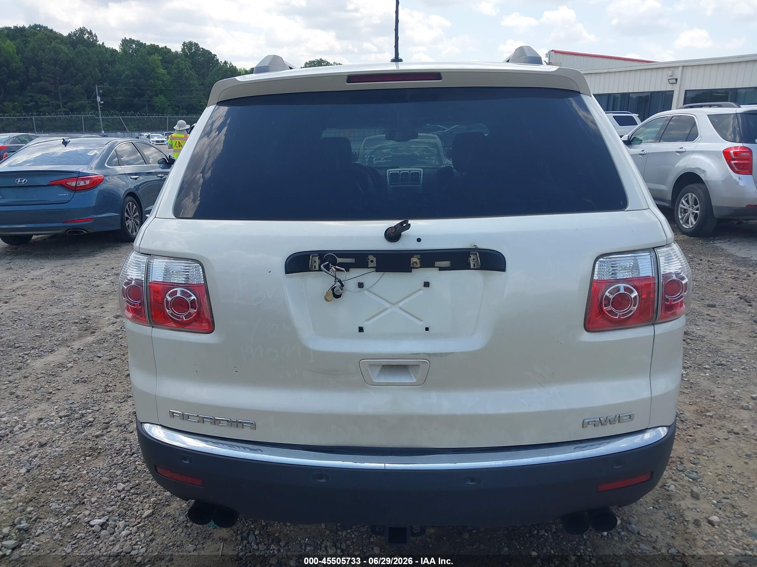 2011 Gmc Acadia Slt-2 White vin: 1GKKVSED3BJ243787