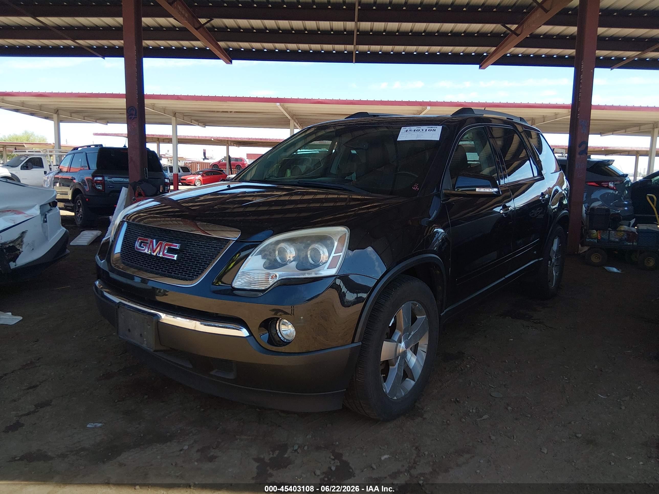 2011 Gmc Acadia Slt-2 Black vin: 1GKKVSED4BJ117700