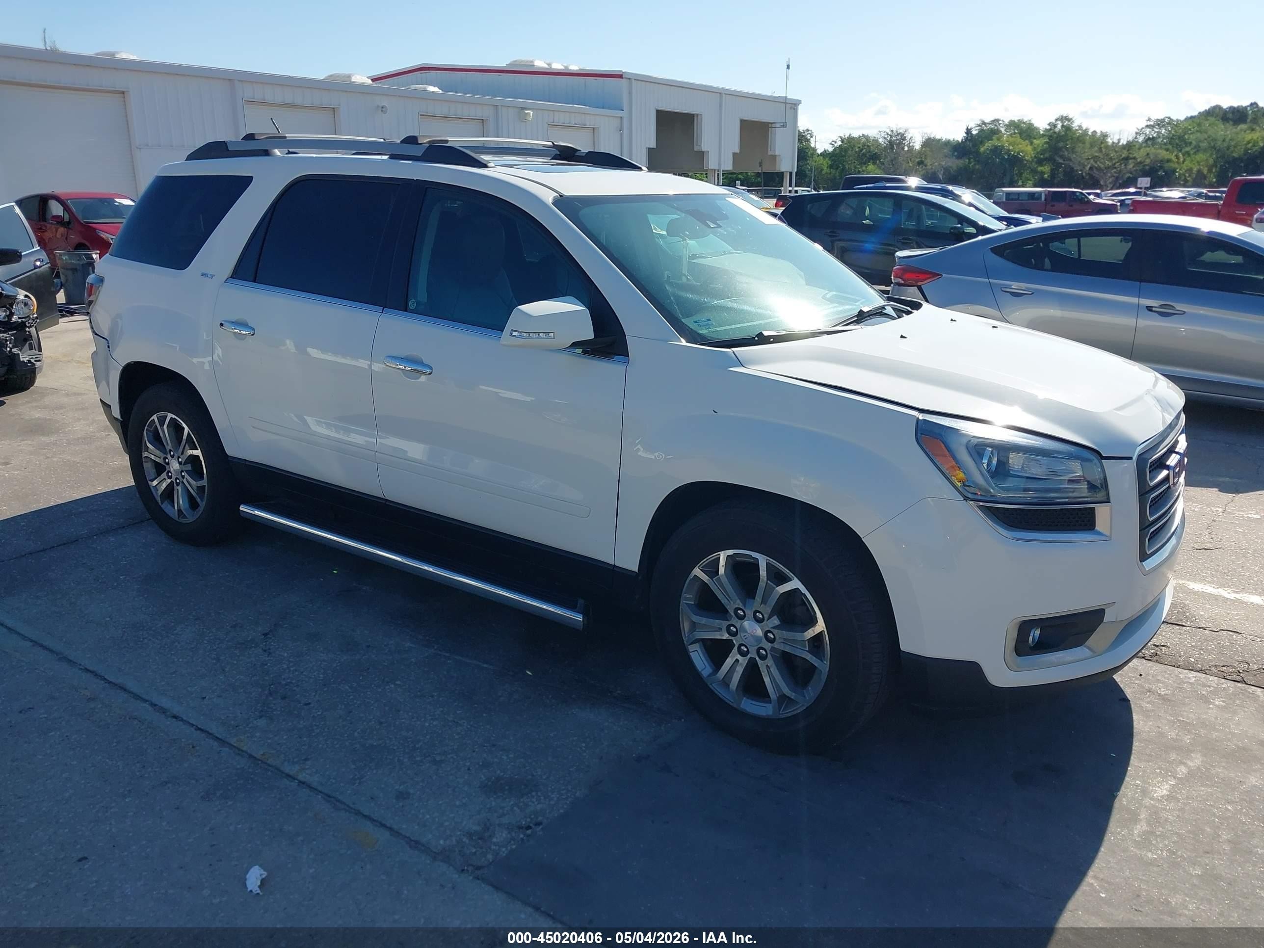 2014 Gmc Acadia Slt-2 White vin: 1GKKVSKD3EJ212502