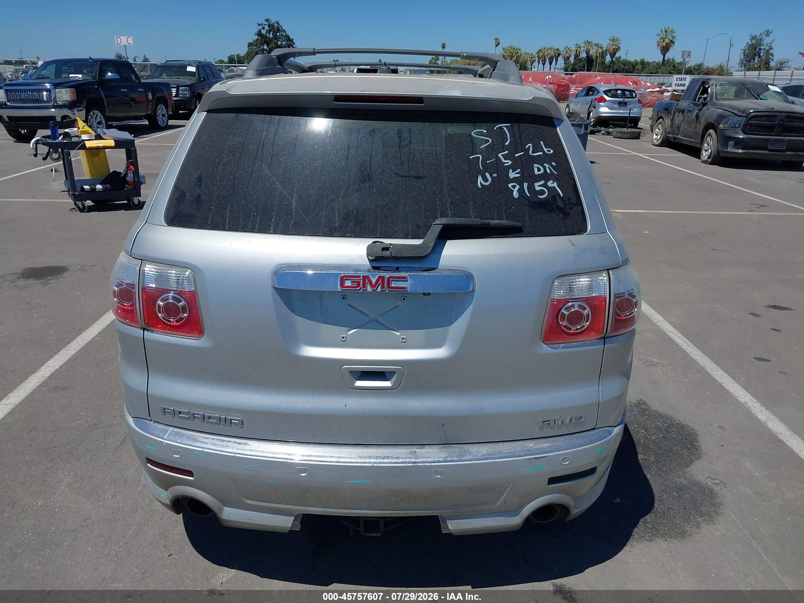 2011 Gmc Acadia Denali Silver vin: 1GKKVTED0BJ388159