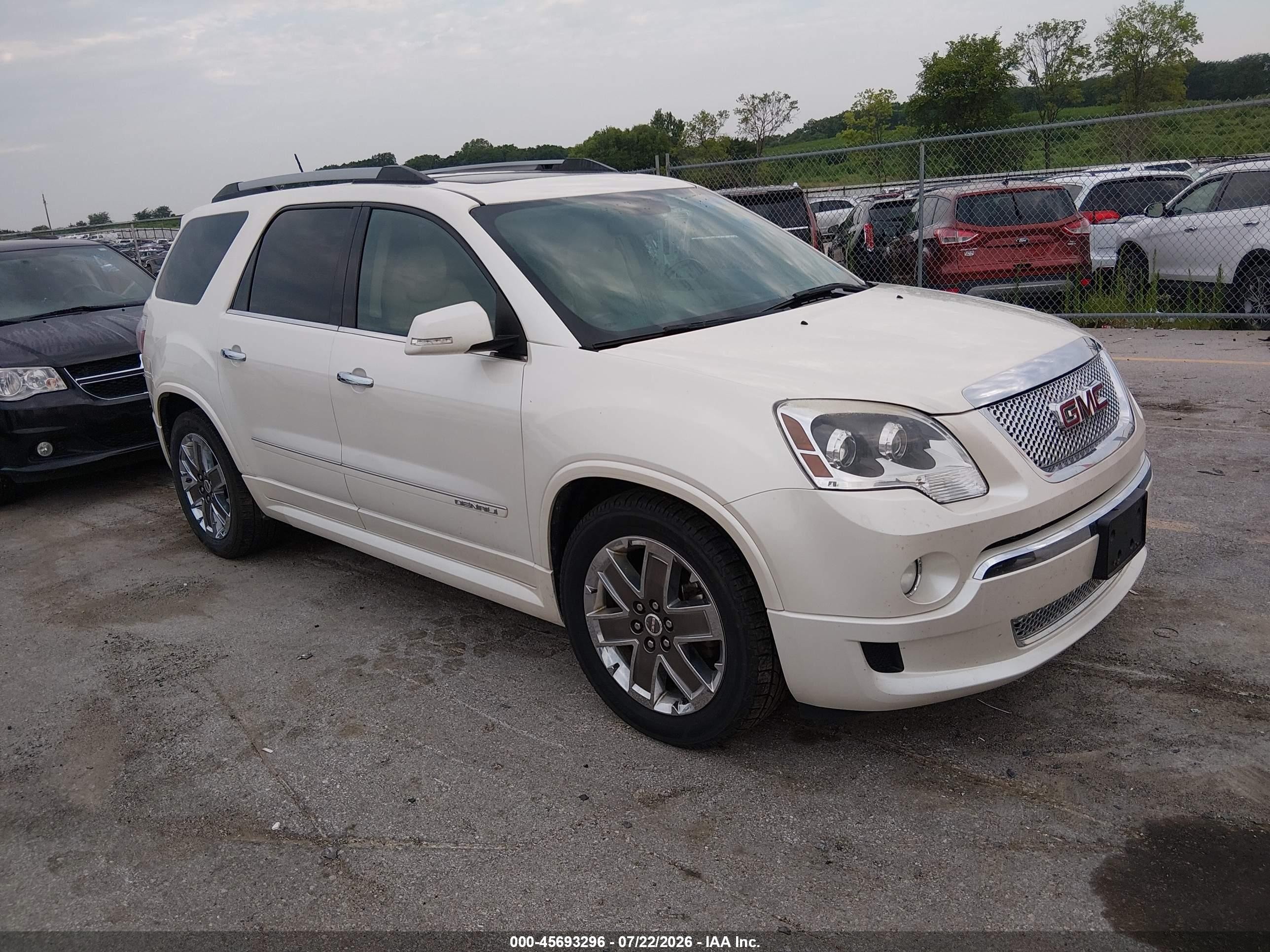 2011 Gmc Acadia Denali Белый vin: 1GKKVTED1BJ239016