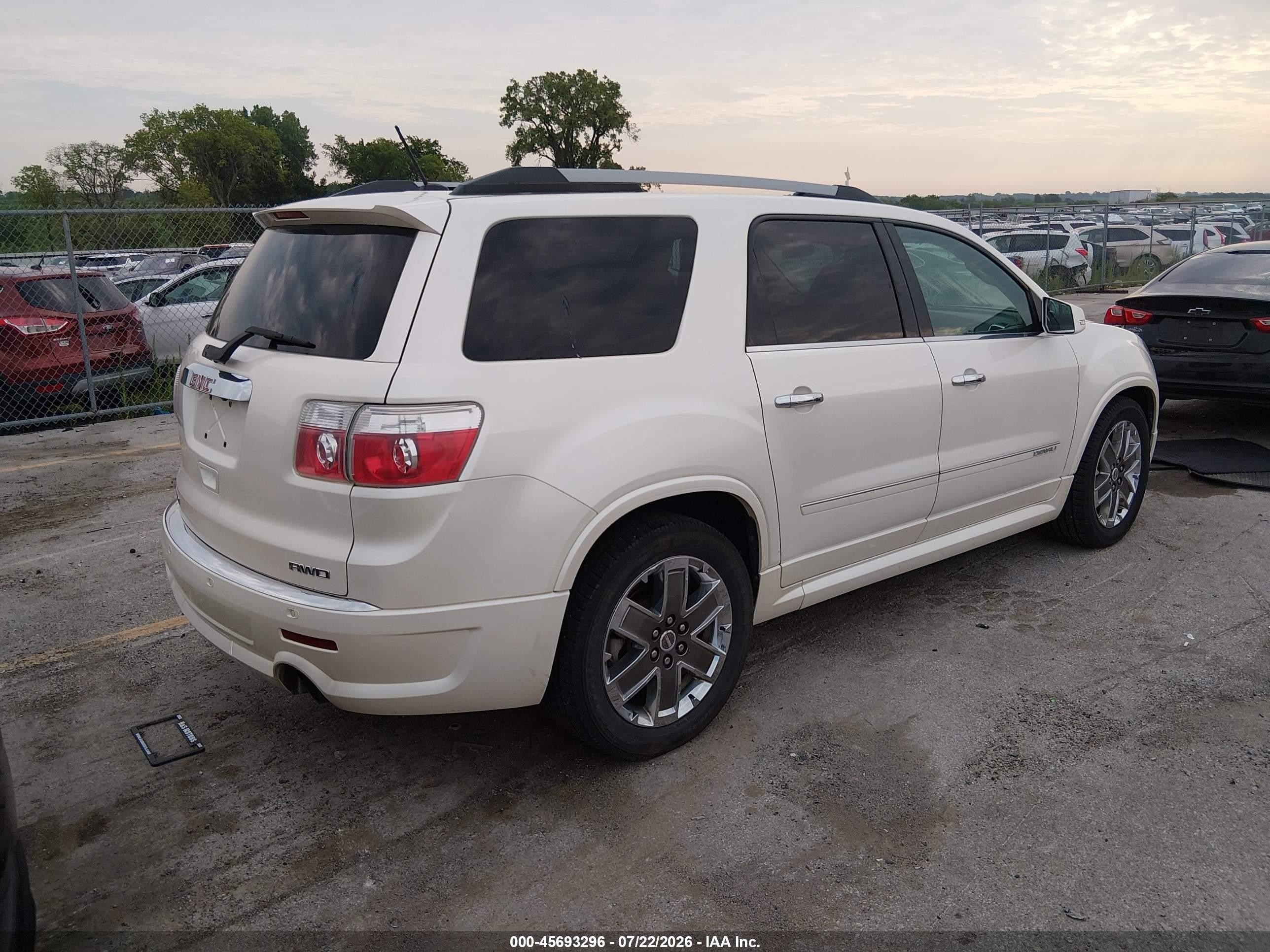 2011 Gmc Acadia Denali Белый vin: 1GKKVTED1BJ239016