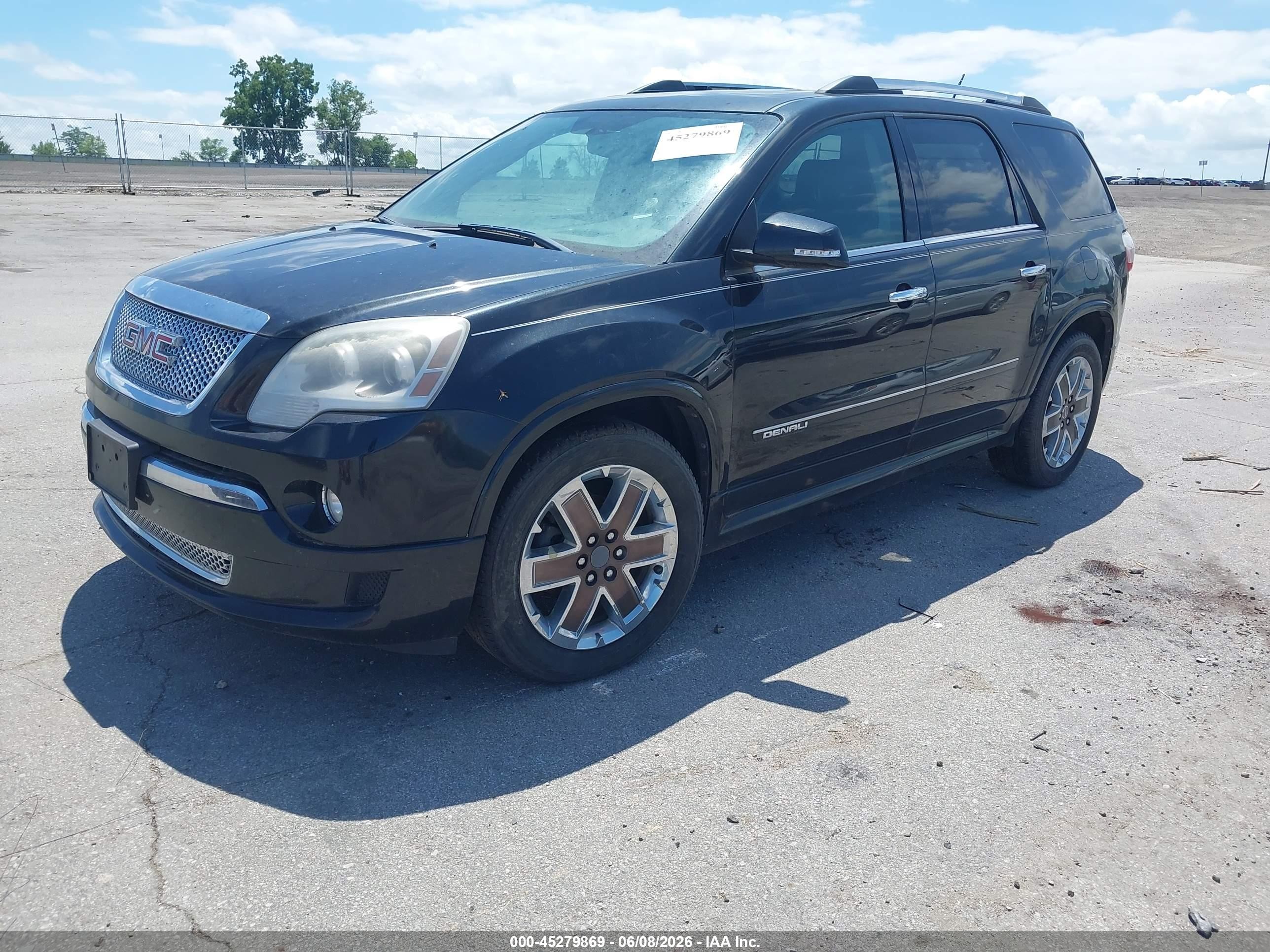 2012 Gmc Acadia Denali Black vin: 1GKKVTED1CJ405889
