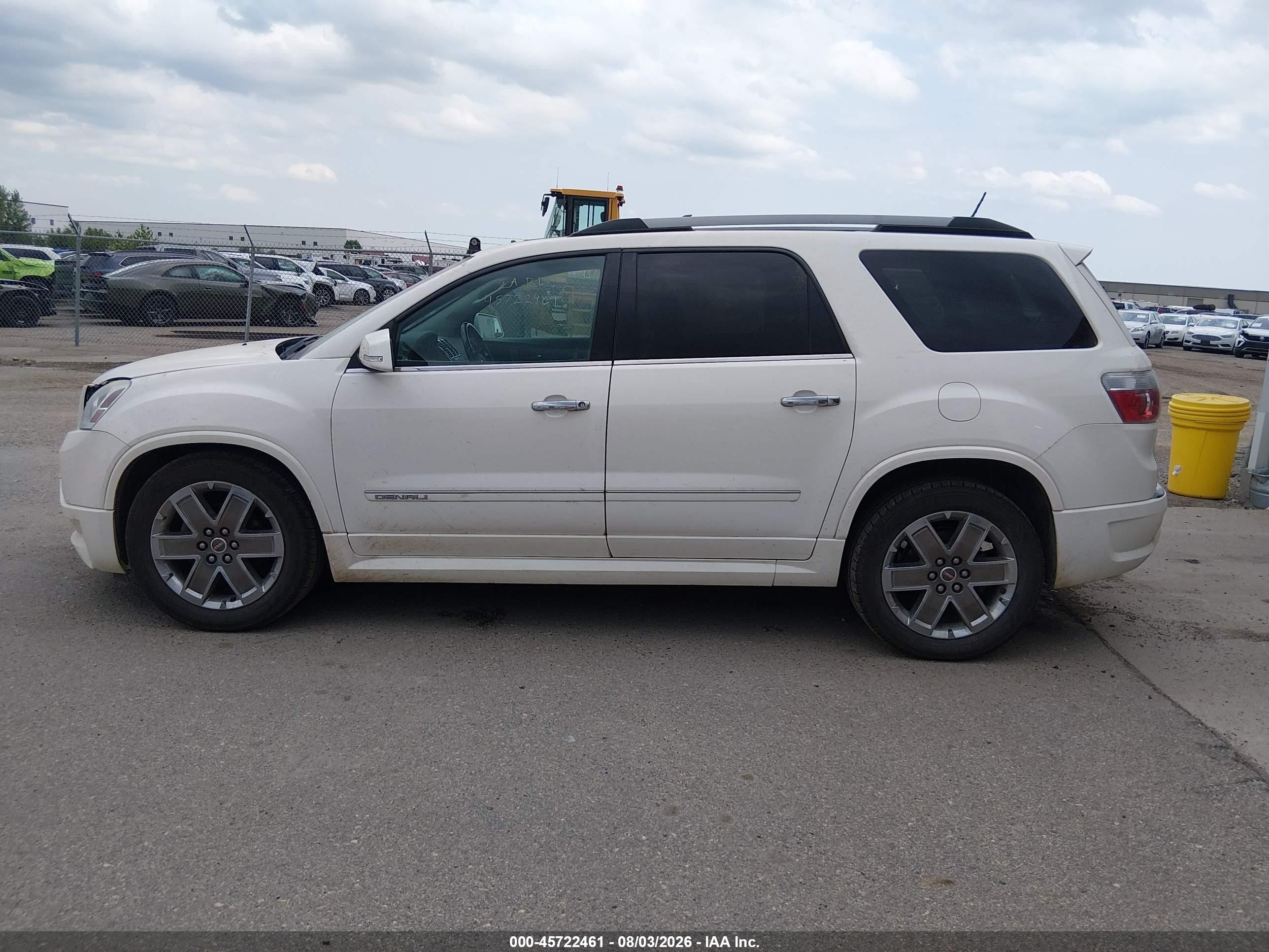 2011 Gmc Acadia Denali White vin: 1GKKVTED3BJ237560