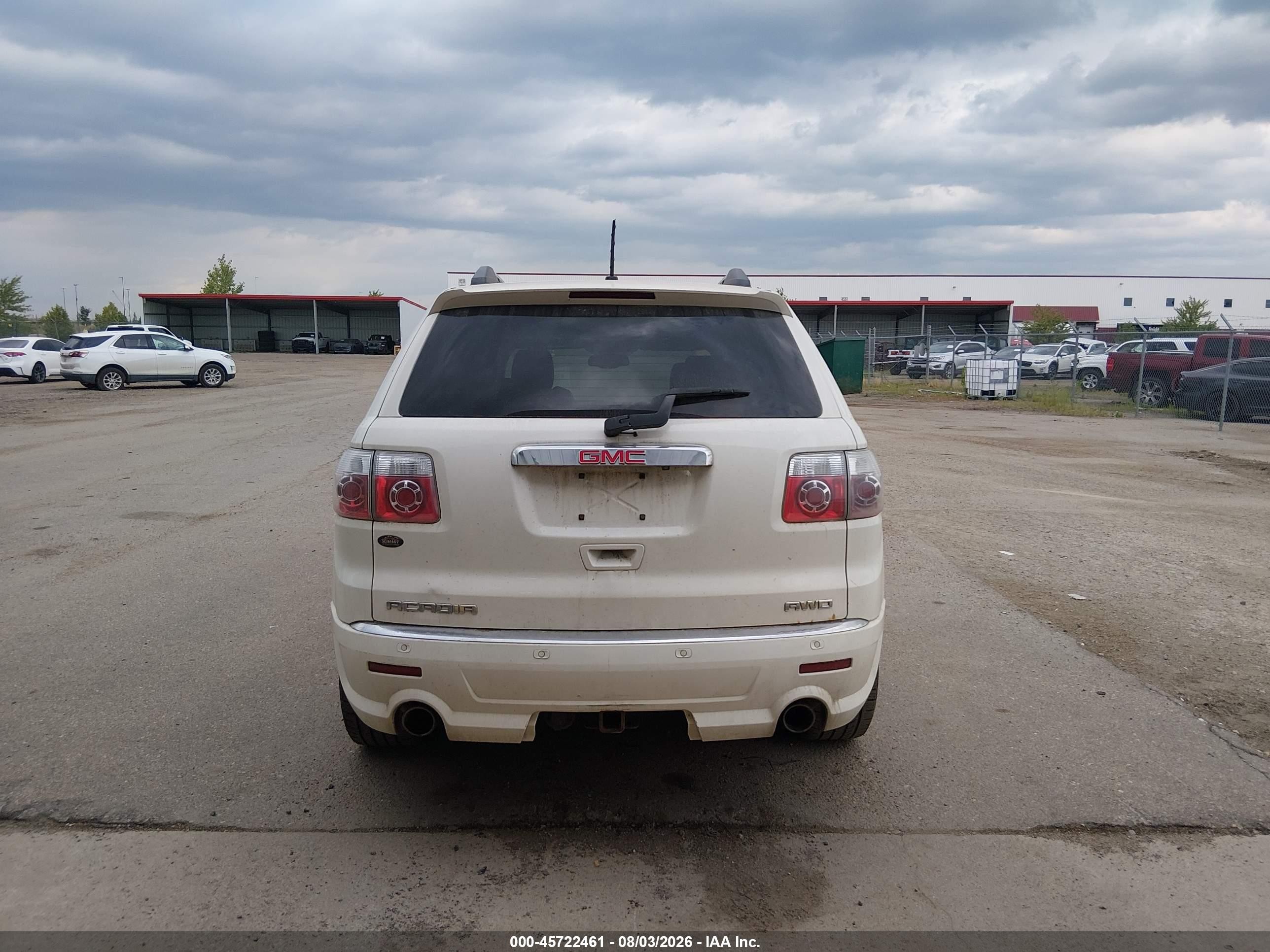 2011 Gmc Acadia Denali White vin: 1GKKVTED3BJ237560