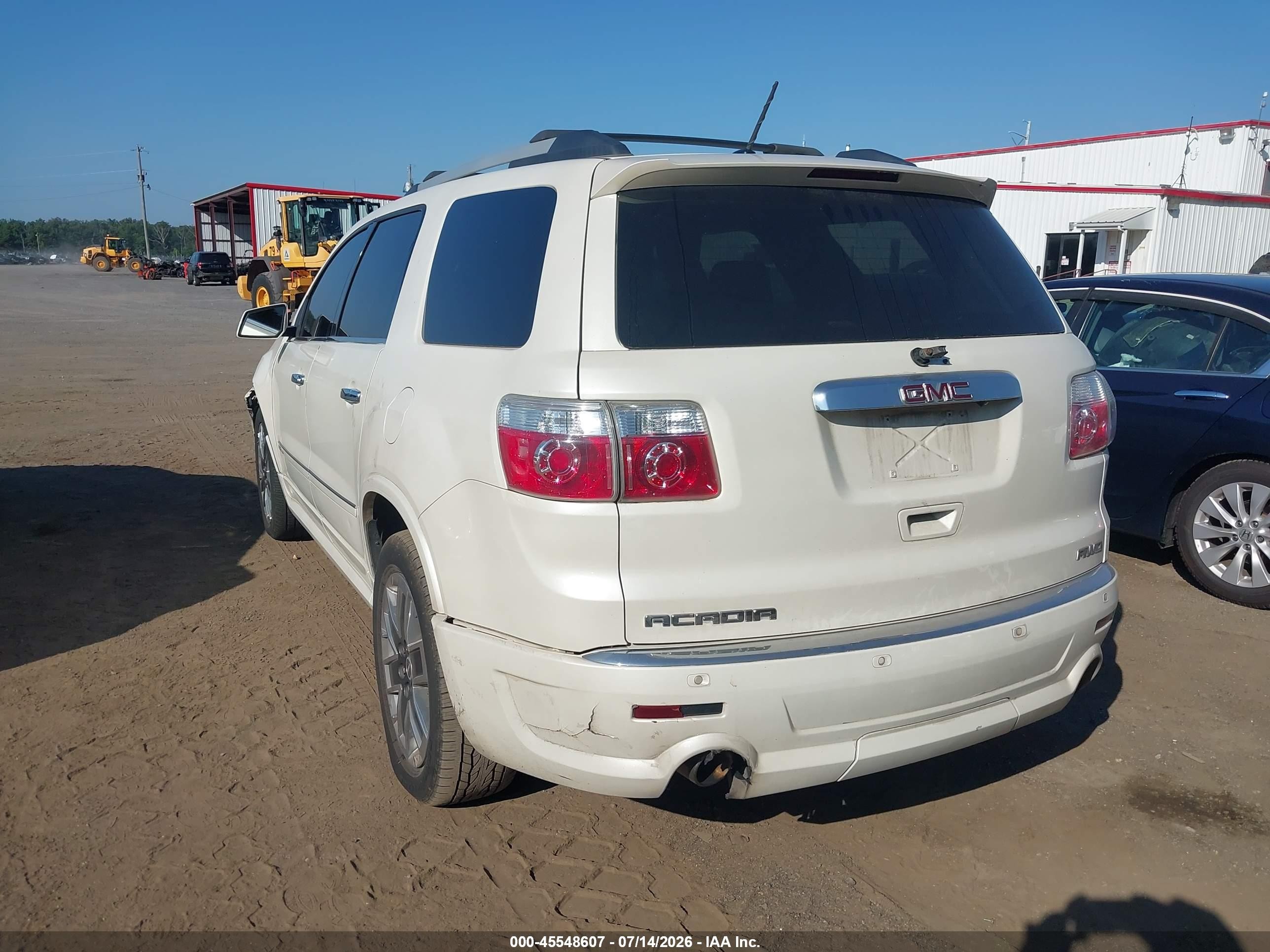 2011 Gmc Acadia Denali Белый vin: 1GKKVTED3BJ371873