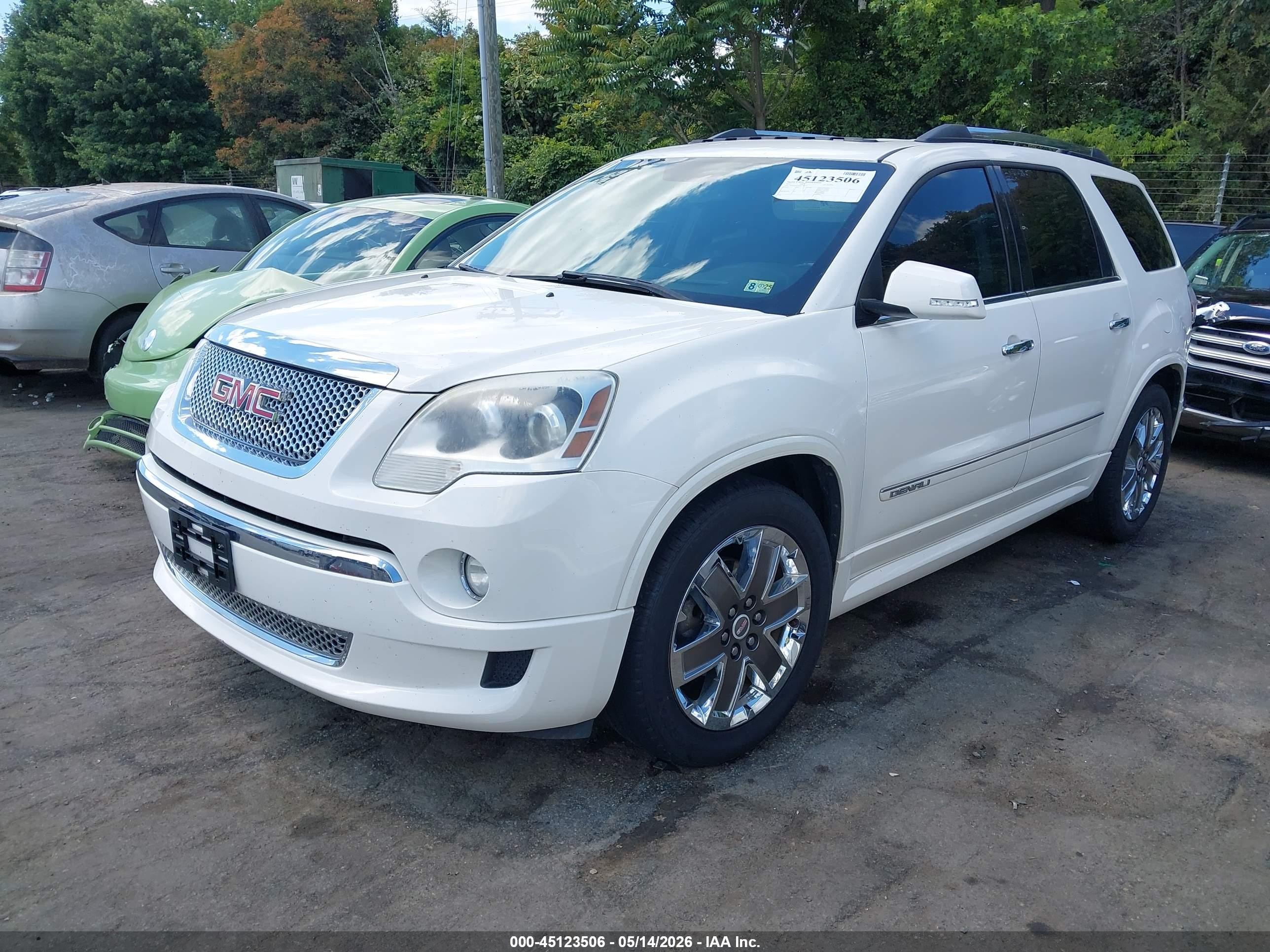 2012 Gmc Acadia Denali White vin: 1GKKVTED3CJ289112
