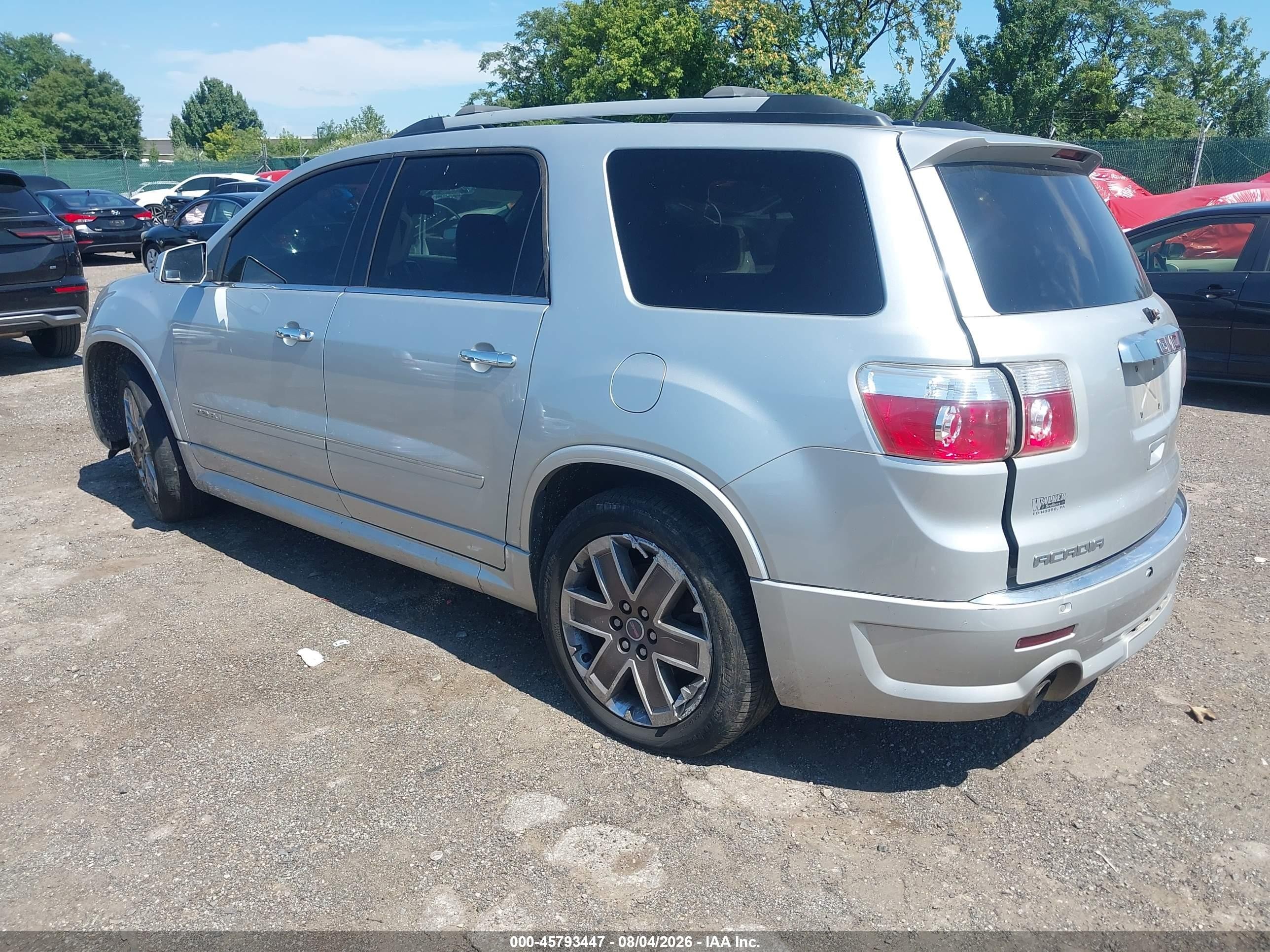 2011 Gmc Acadia Denali Silver vin: 1GKKVTED4BJ416948