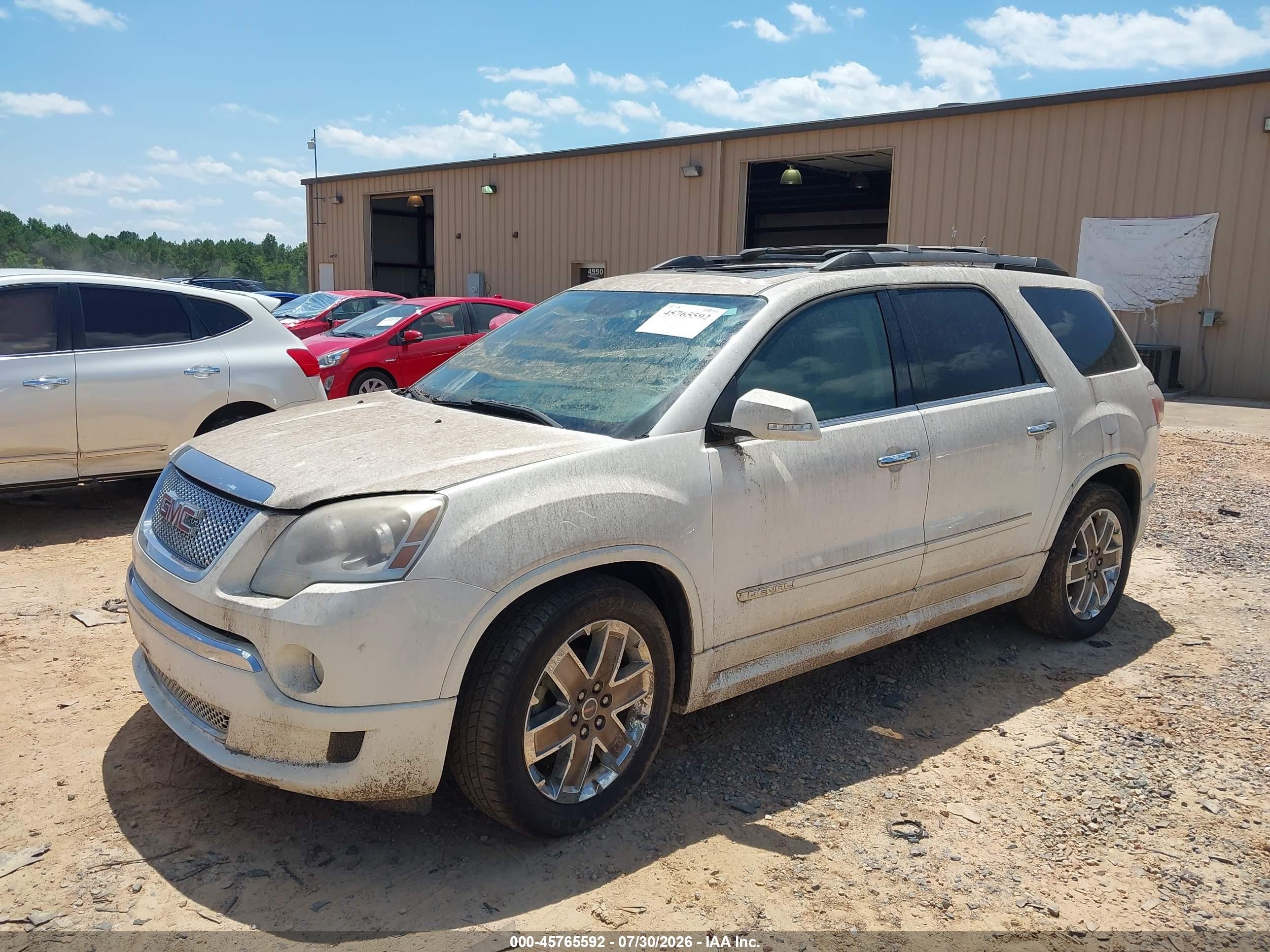 2011 Gmc Acadia Denali White vin: 1GKKVTED5BJ369851