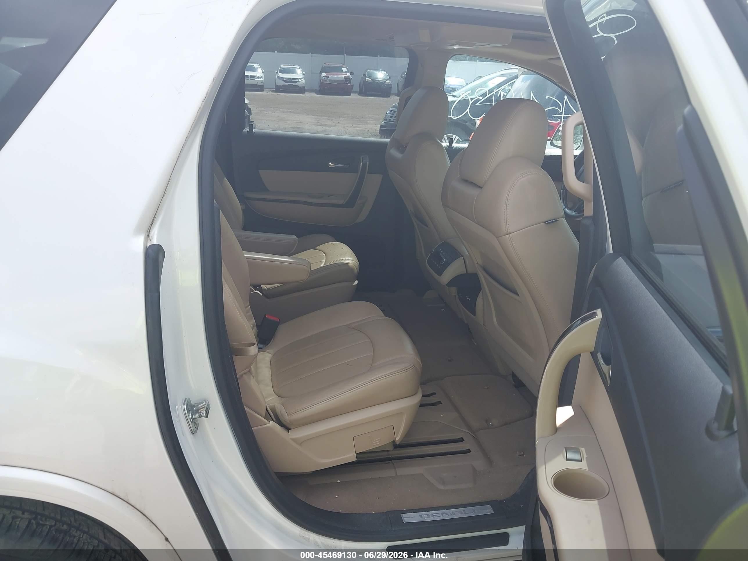 2012 Gmc Acadia Denali White vin: 1GKKVTED5CJ276992