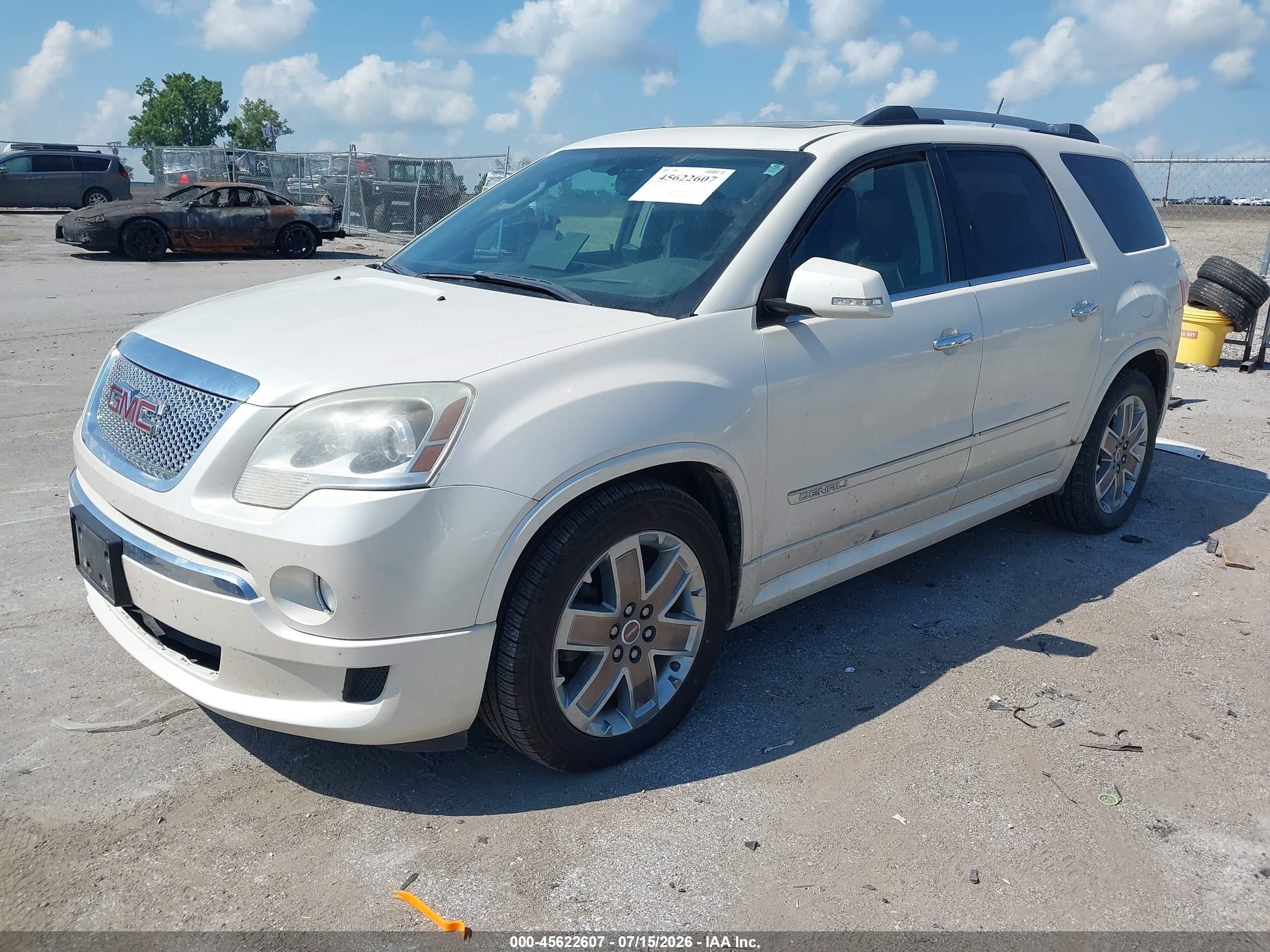 2011 Gmc Acadia Denali White vin: 1GKKVTED6BJ279012