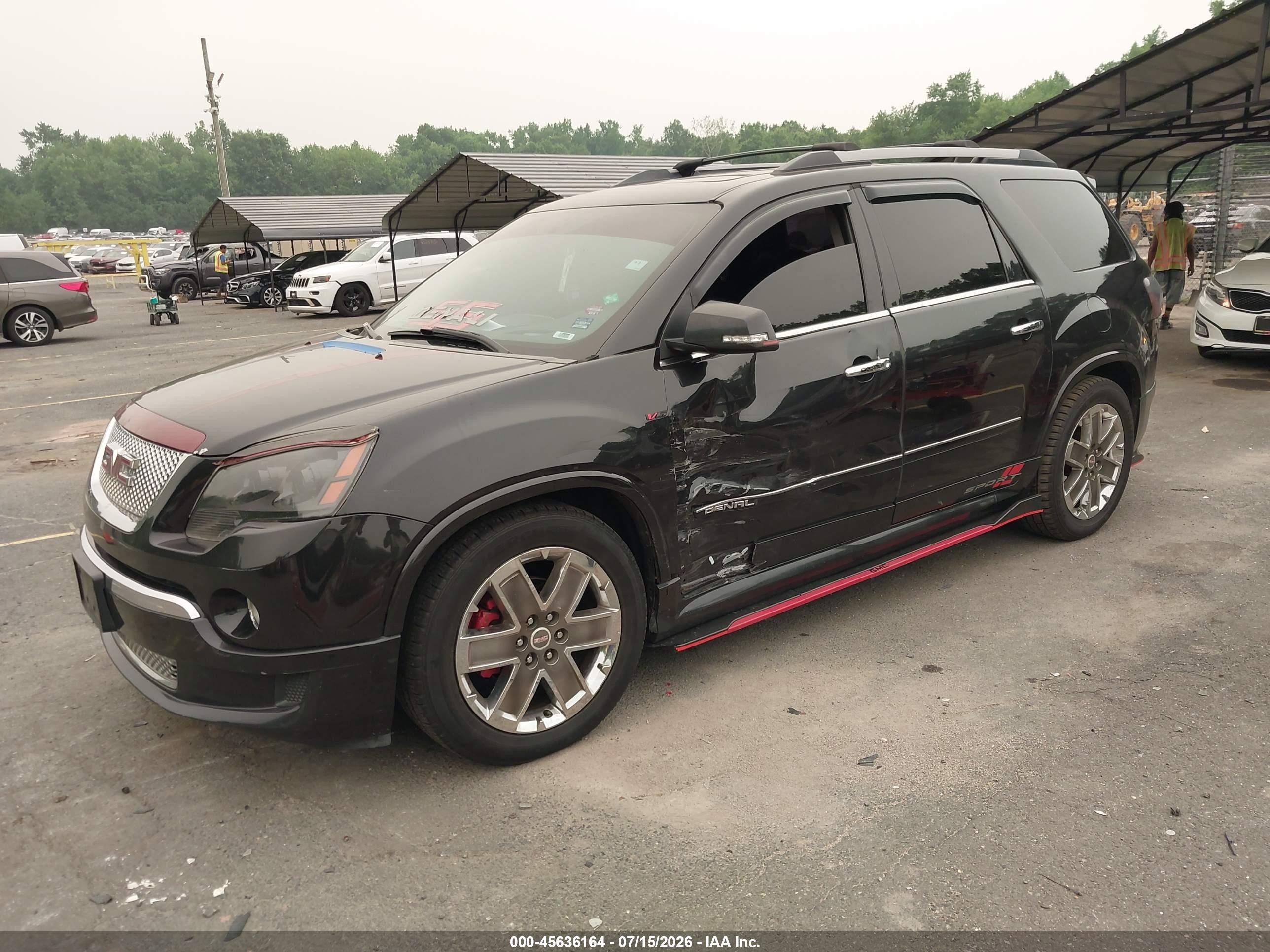 2011 Gmc Acadia Denali Черный vin: 1GKKVTED6BJ347065