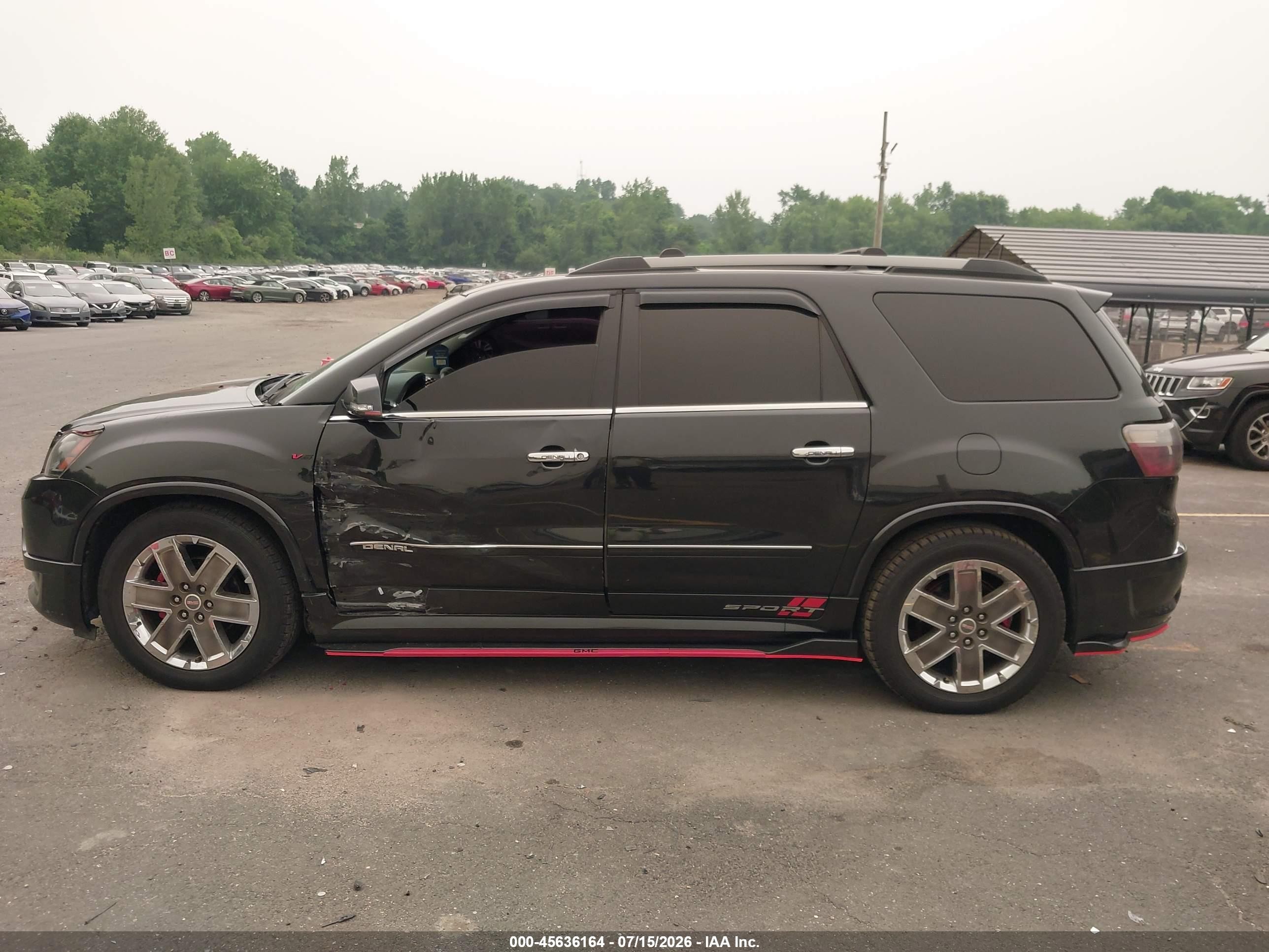 2011 Gmc Acadia Denali Черный vin: 1GKKVTED6BJ347065