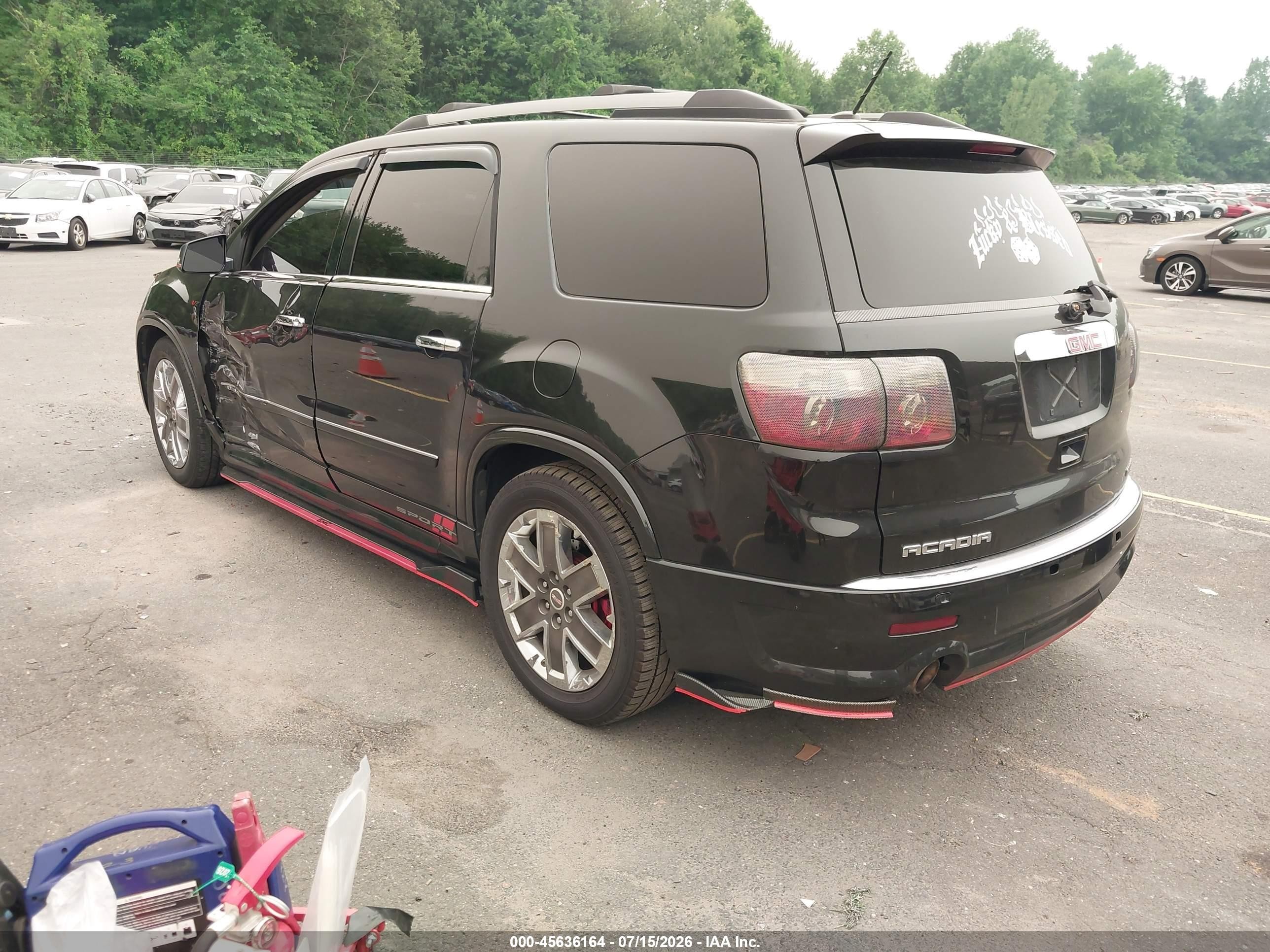 2011 Gmc Acadia Denali Черный vin: 1GKKVTED6BJ347065