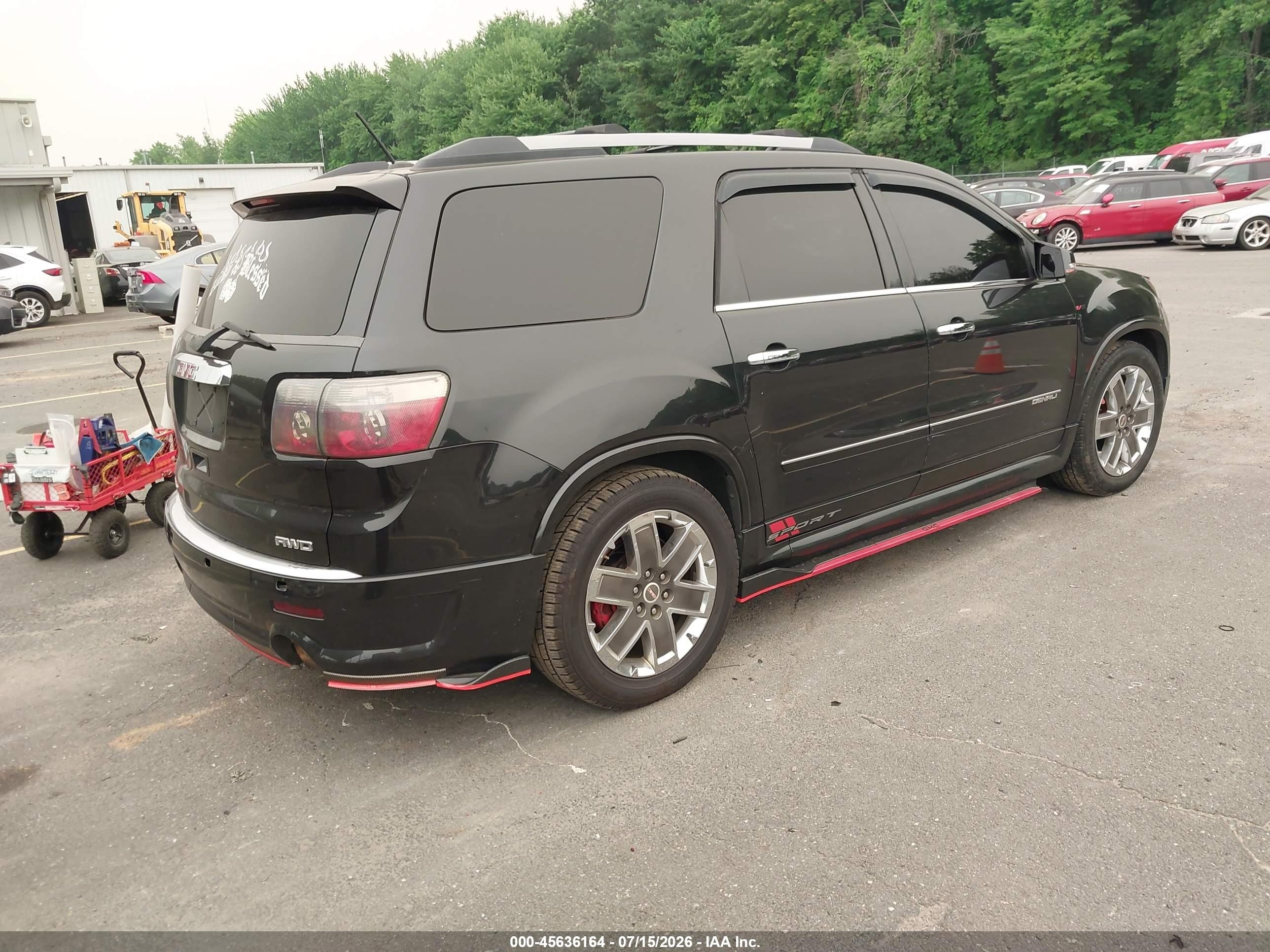 2011 Gmc Acadia Denali Черный vin: 1GKKVTED6BJ347065