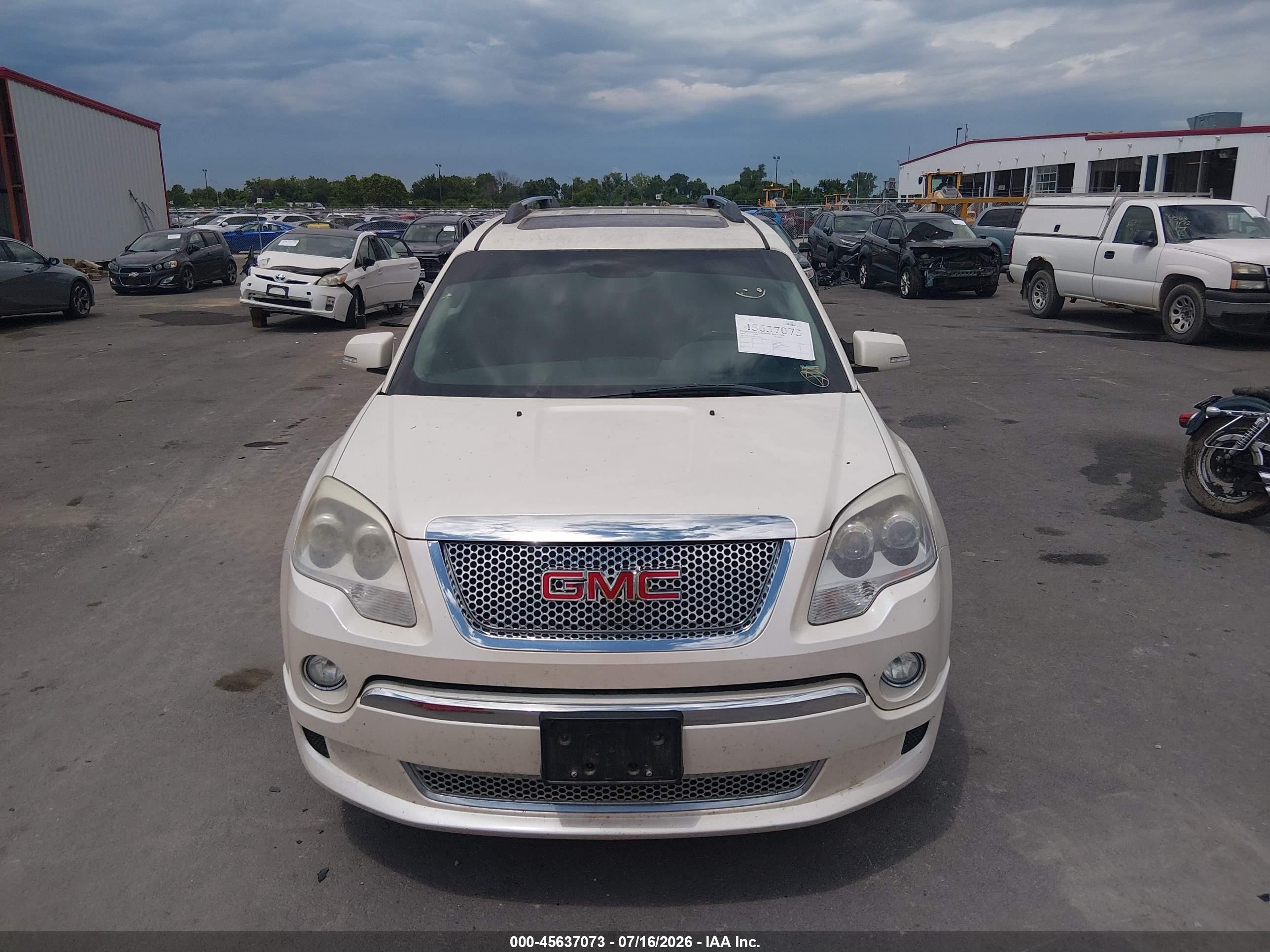 2012 Gmc Acadia Denali Cream vin: 1GKKVTED6CJ394615