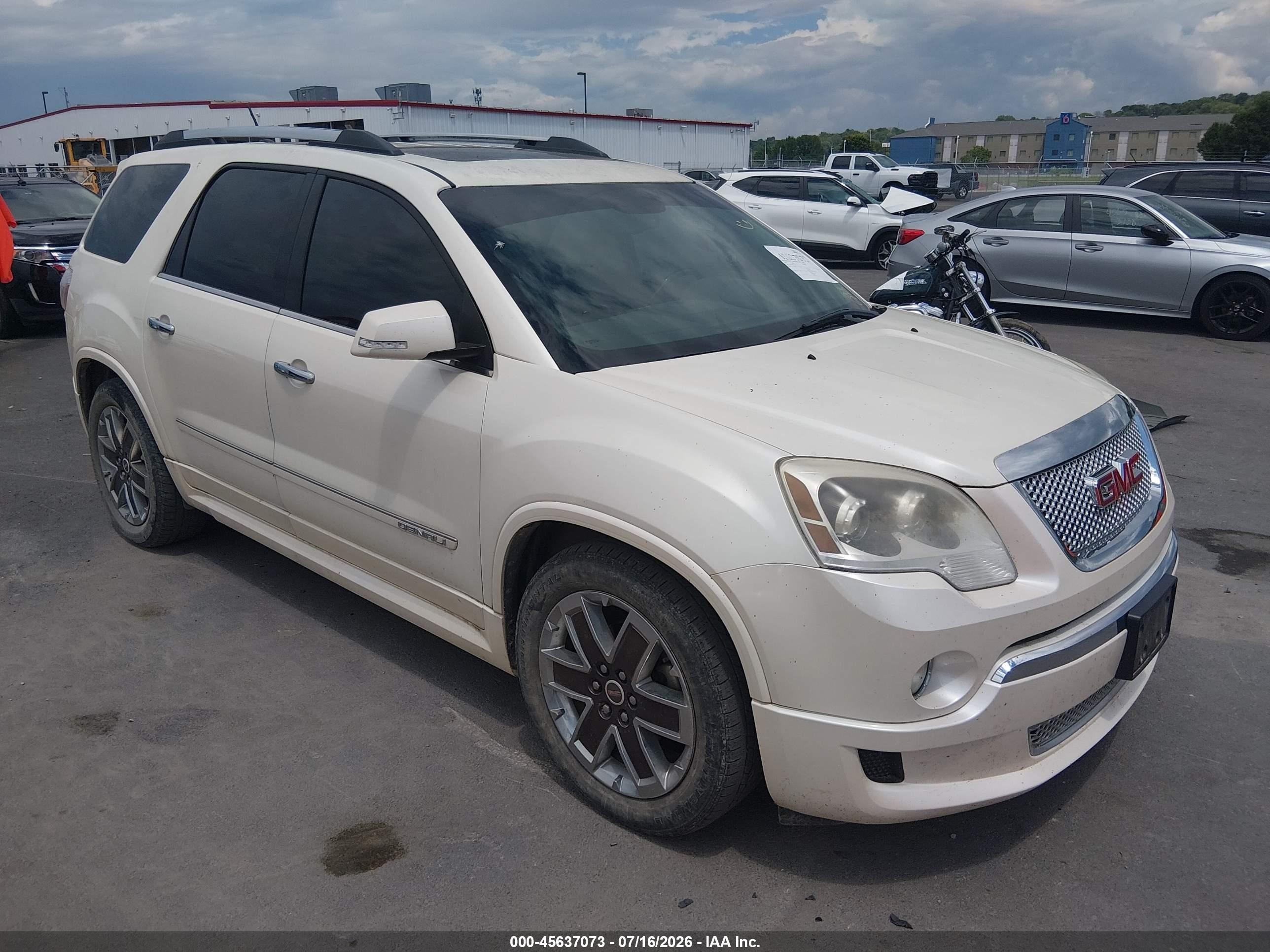 2012 Gmc Acadia Denali Cream vin: 1GKKVTED6CJ394615