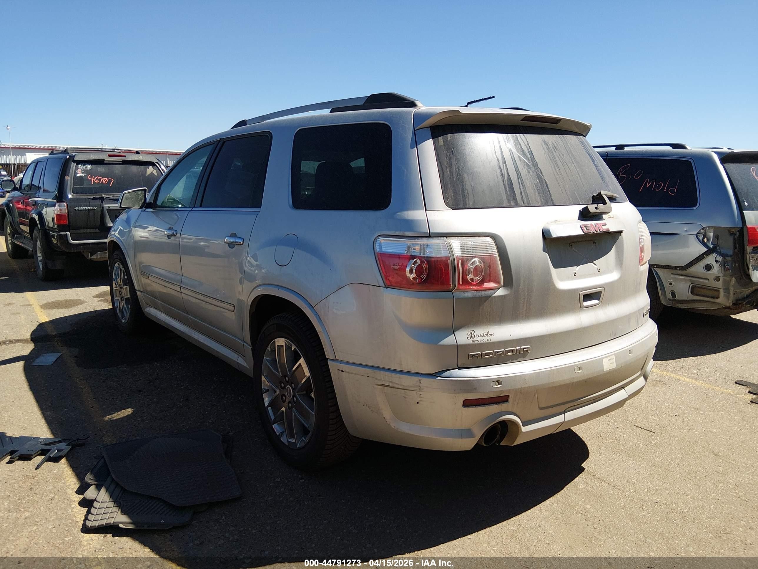 2012 Gmc Acadia Denali Black vin: 1GKKVTED8CJ210274