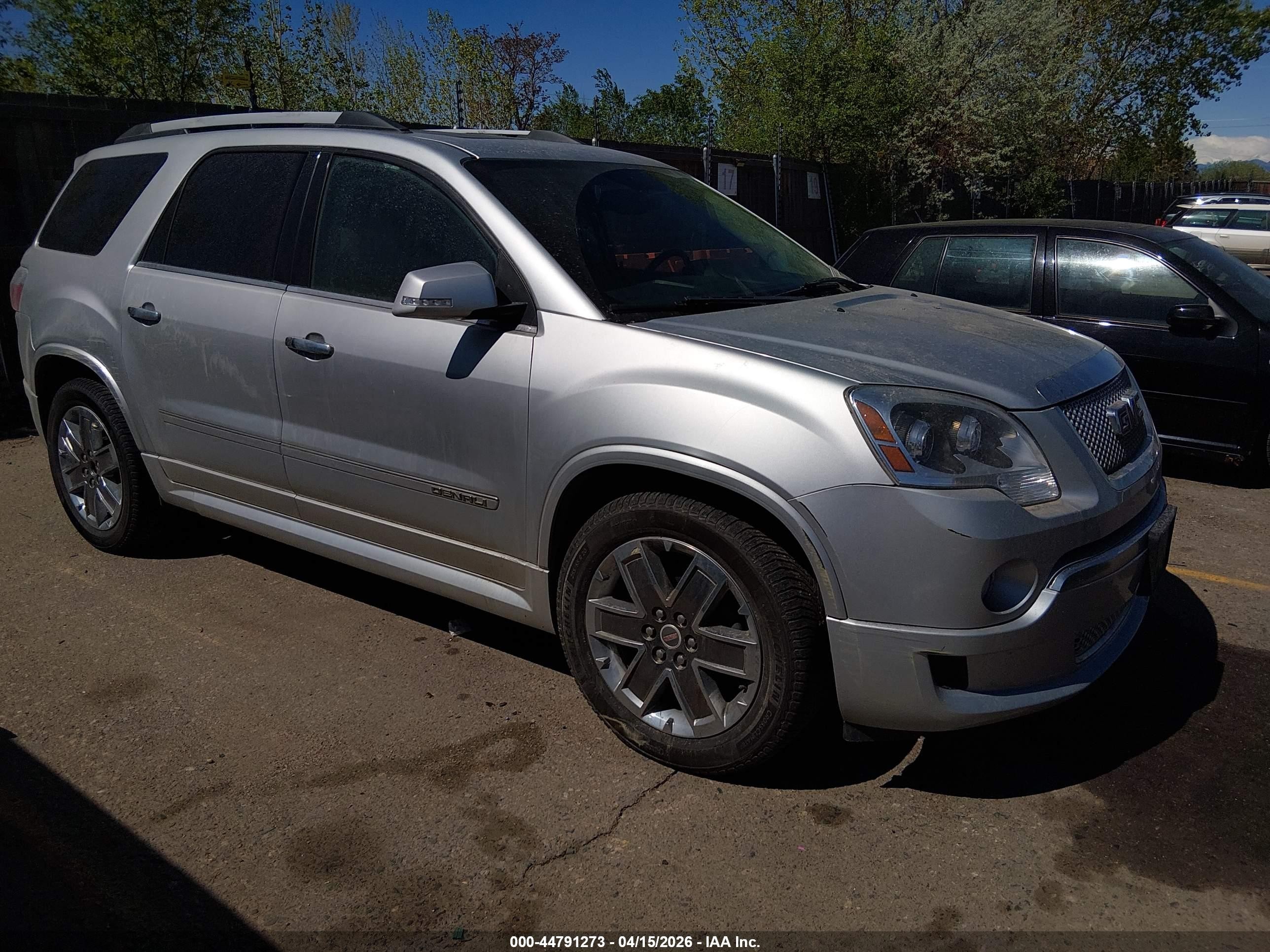 2012 Gmc Acadia Denali Black vin: 1GKKVTED8CJ210274