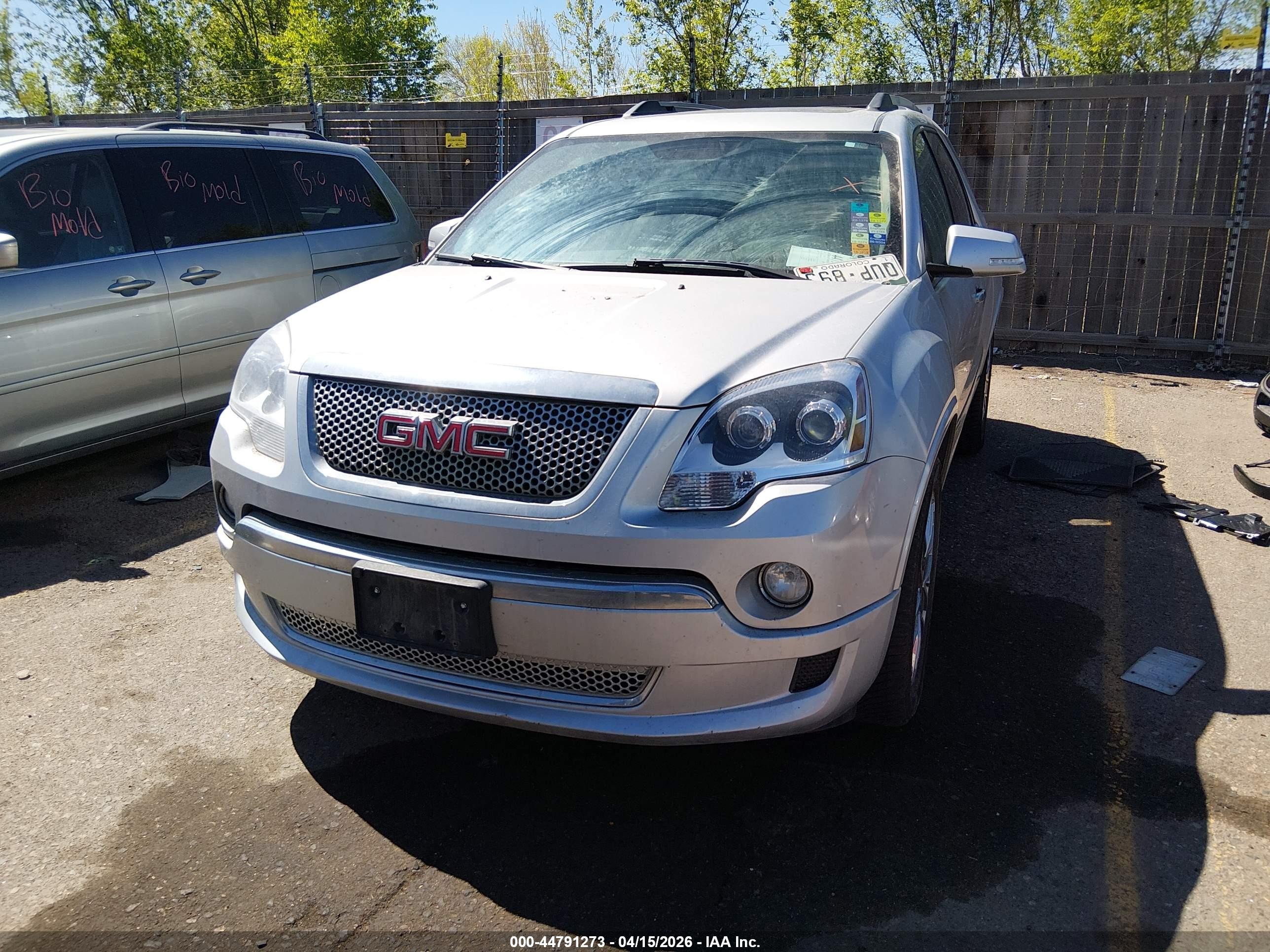 2012 Gmc Acadia Denali Black vin: 1GKKVTED8CJ210274