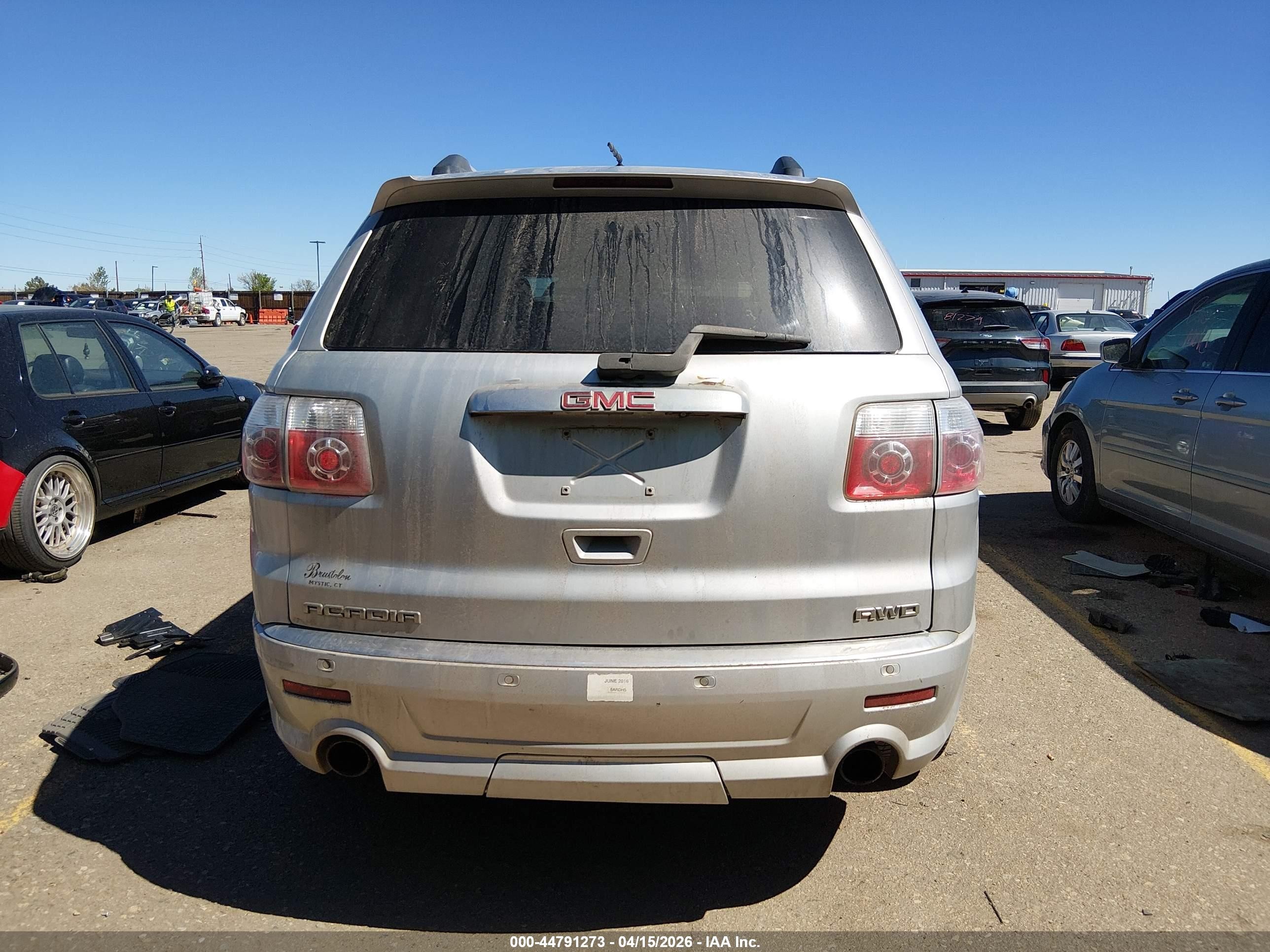 2012 Gmc Acadia Denali Black vin: 1GKKVTED8CJ210274