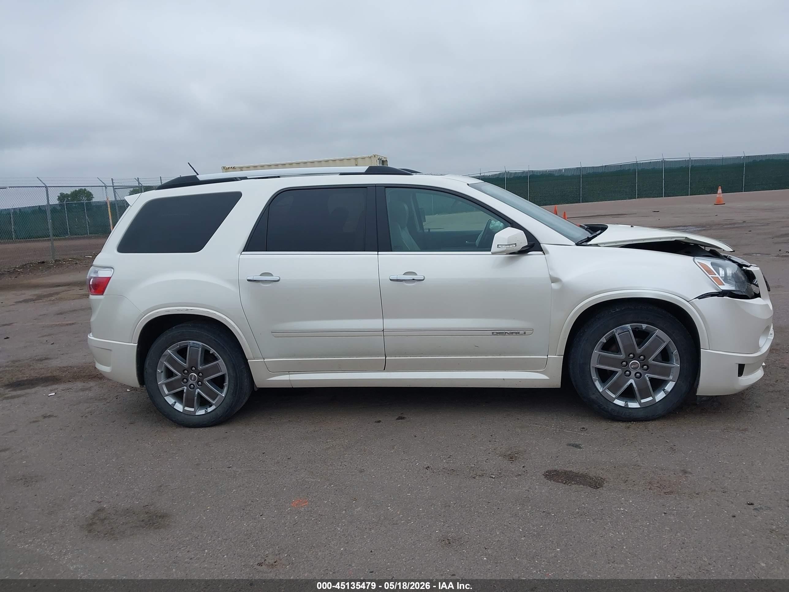 2012 Gmc Acadia Denali White vin: 1GKKVTED8CJ282849