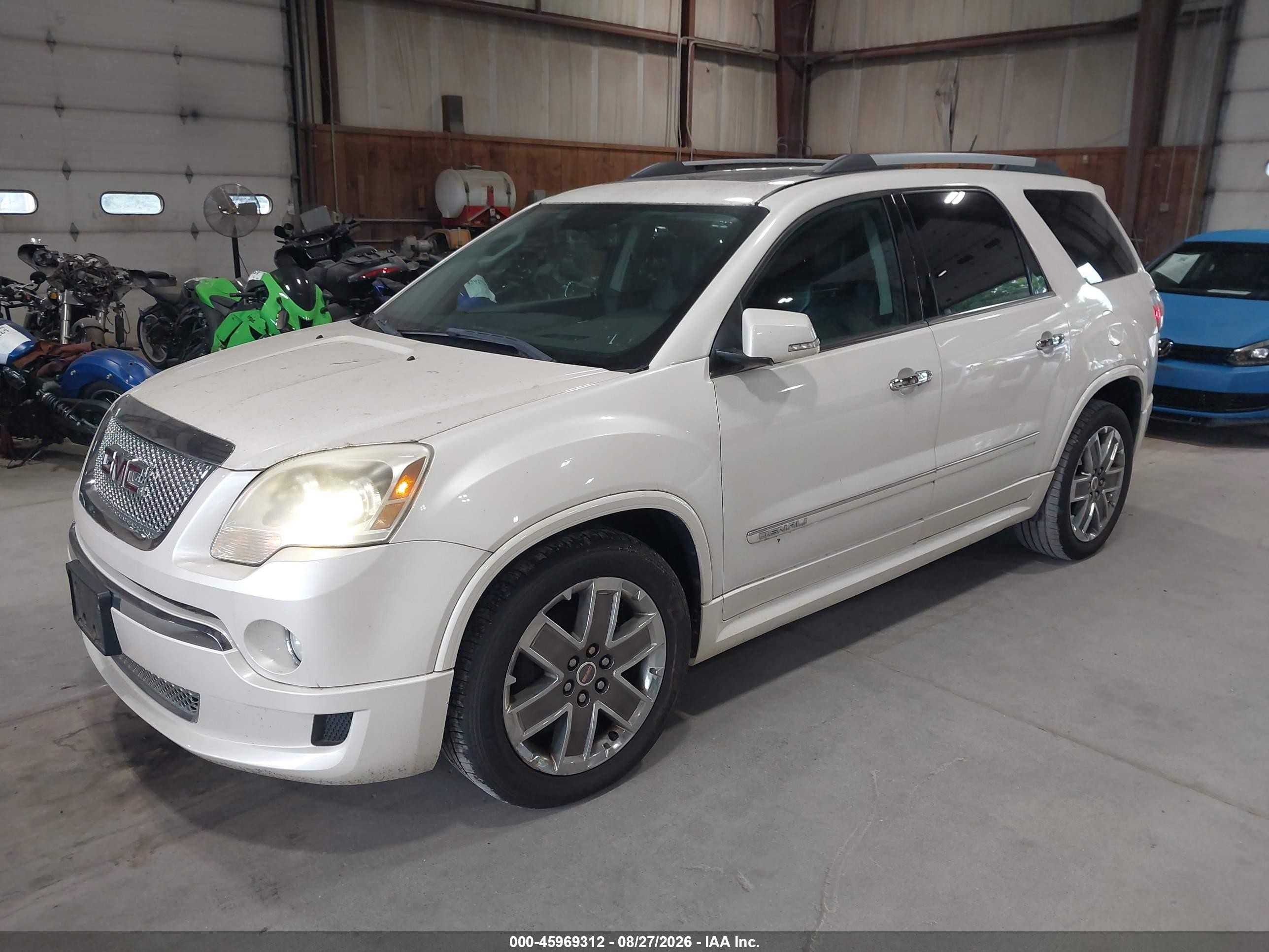 2011 Gmc Acadia Denali White vin: 1GKKVTED9BJ405721