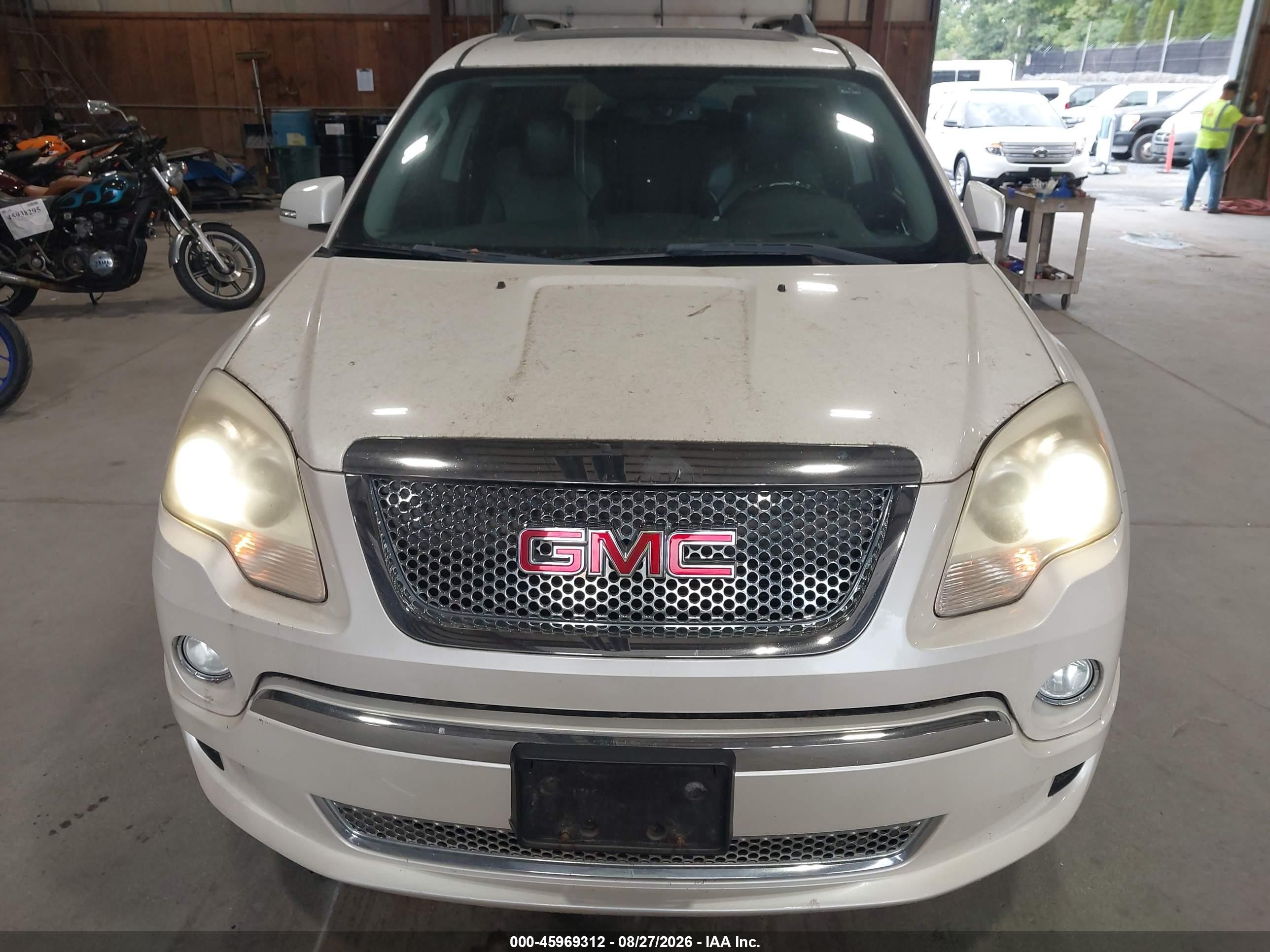 2011 Gmc Acadia Denali White vin: 1GKKVTED9BJ405721