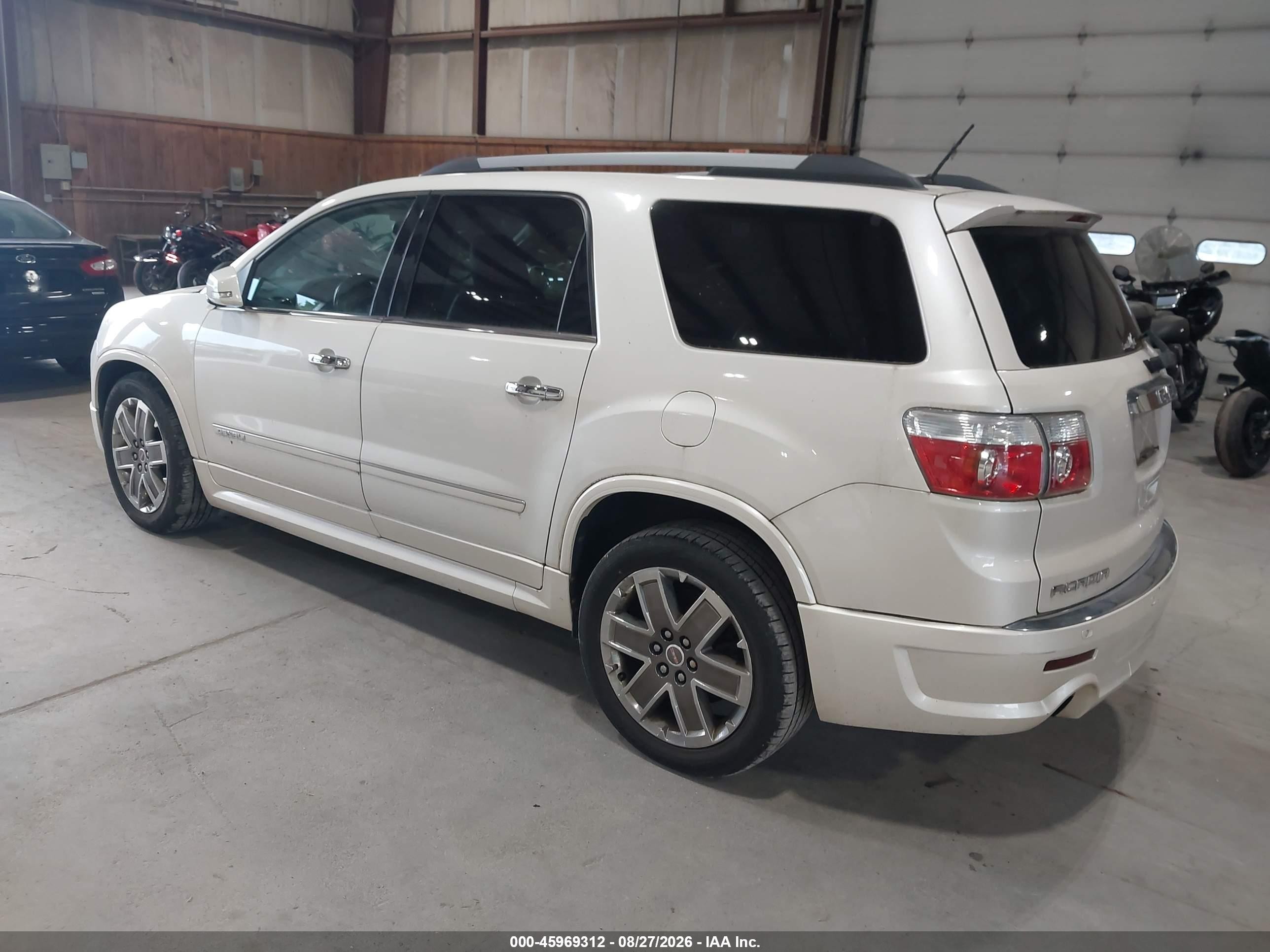 2011 Gmc Acadia Denali White vin: 1GKKVTED9BJ405721