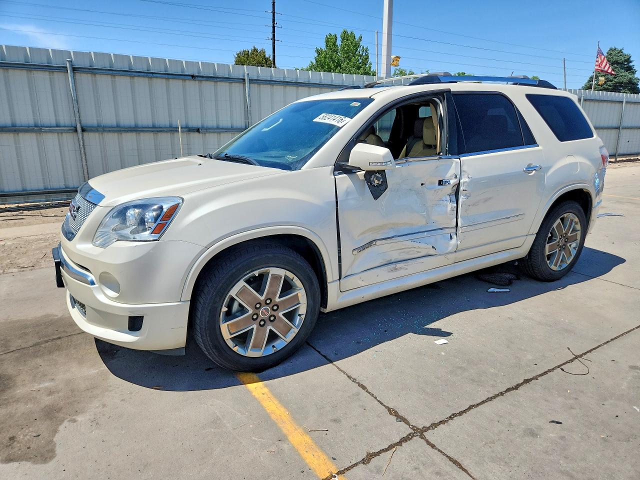 2012 Gmc Acadia Denali White vin: 1GKKVTED9CJ360247