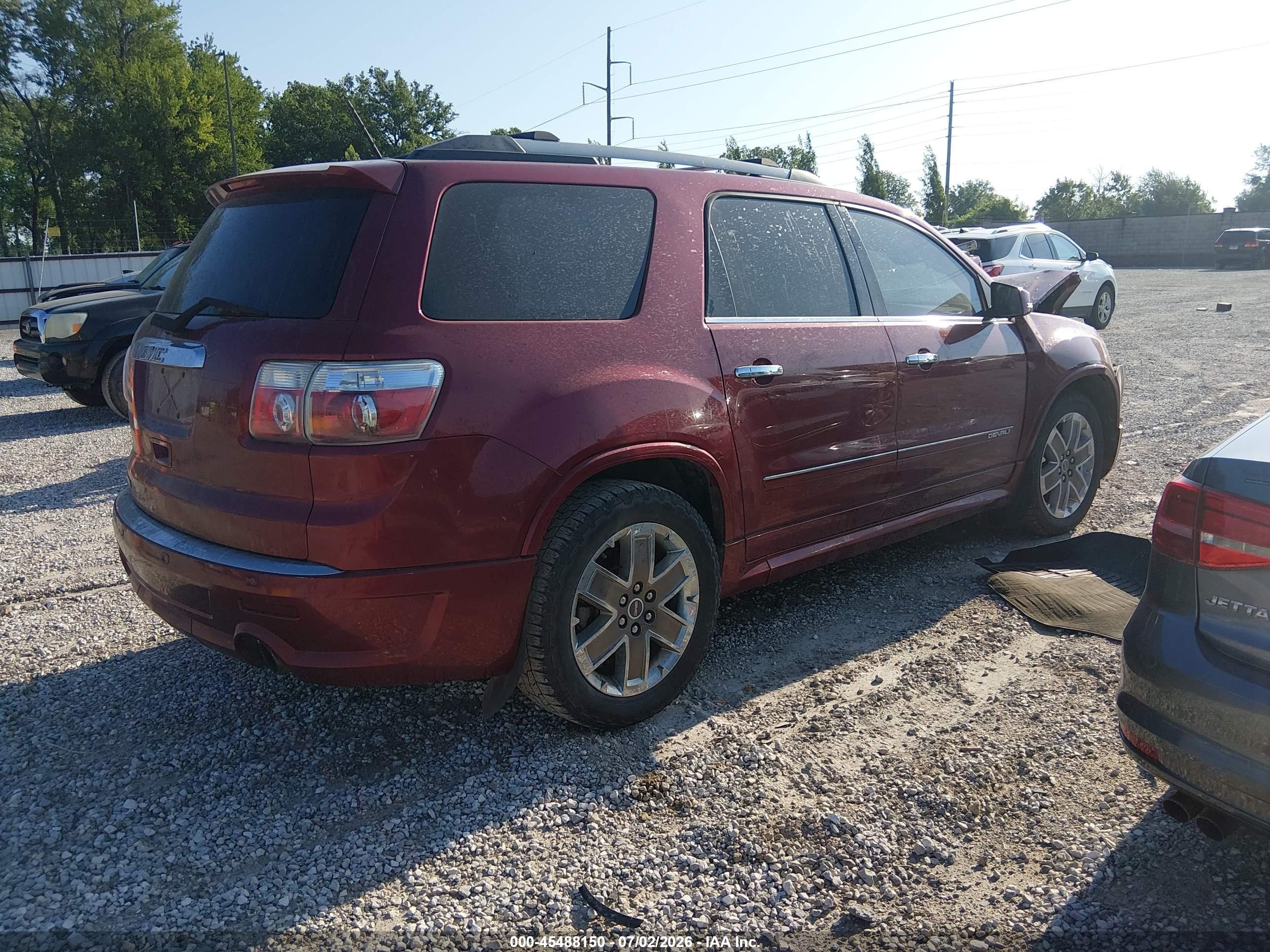 2011 Gmc Acadia Denali Красный vin: 1GKKVTEDXBJ243291