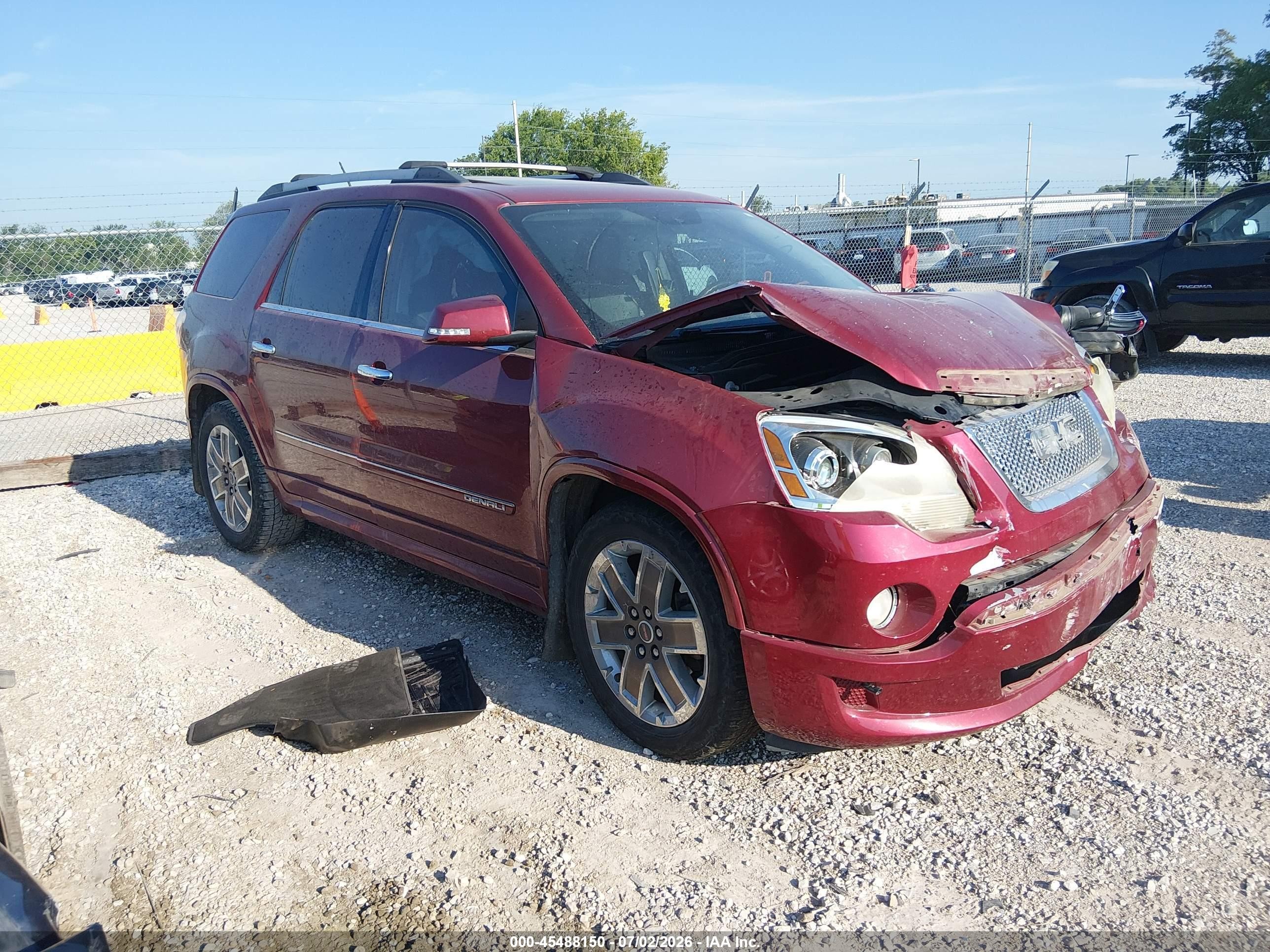 2011 Gmc Acadia Denali Красный vin: 1GKKVTEDXBJ243291